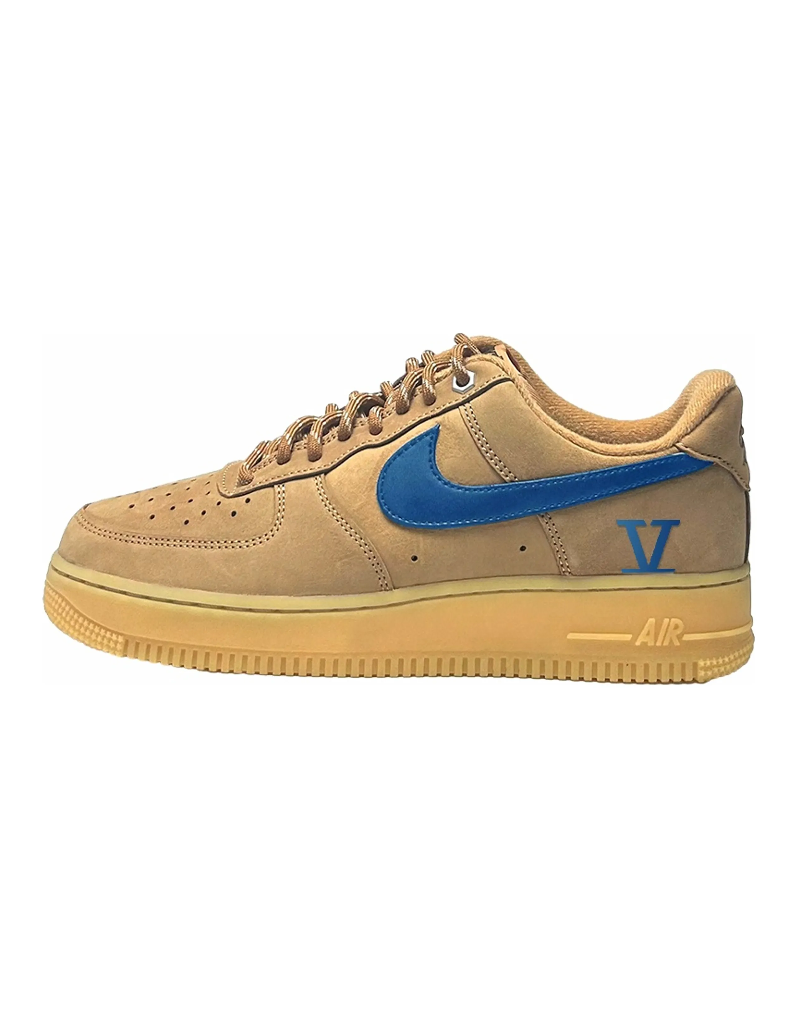Nike Air Force 1 Lv8 Skateboard Shoes Unisex Low-Top Yellow/Blue White