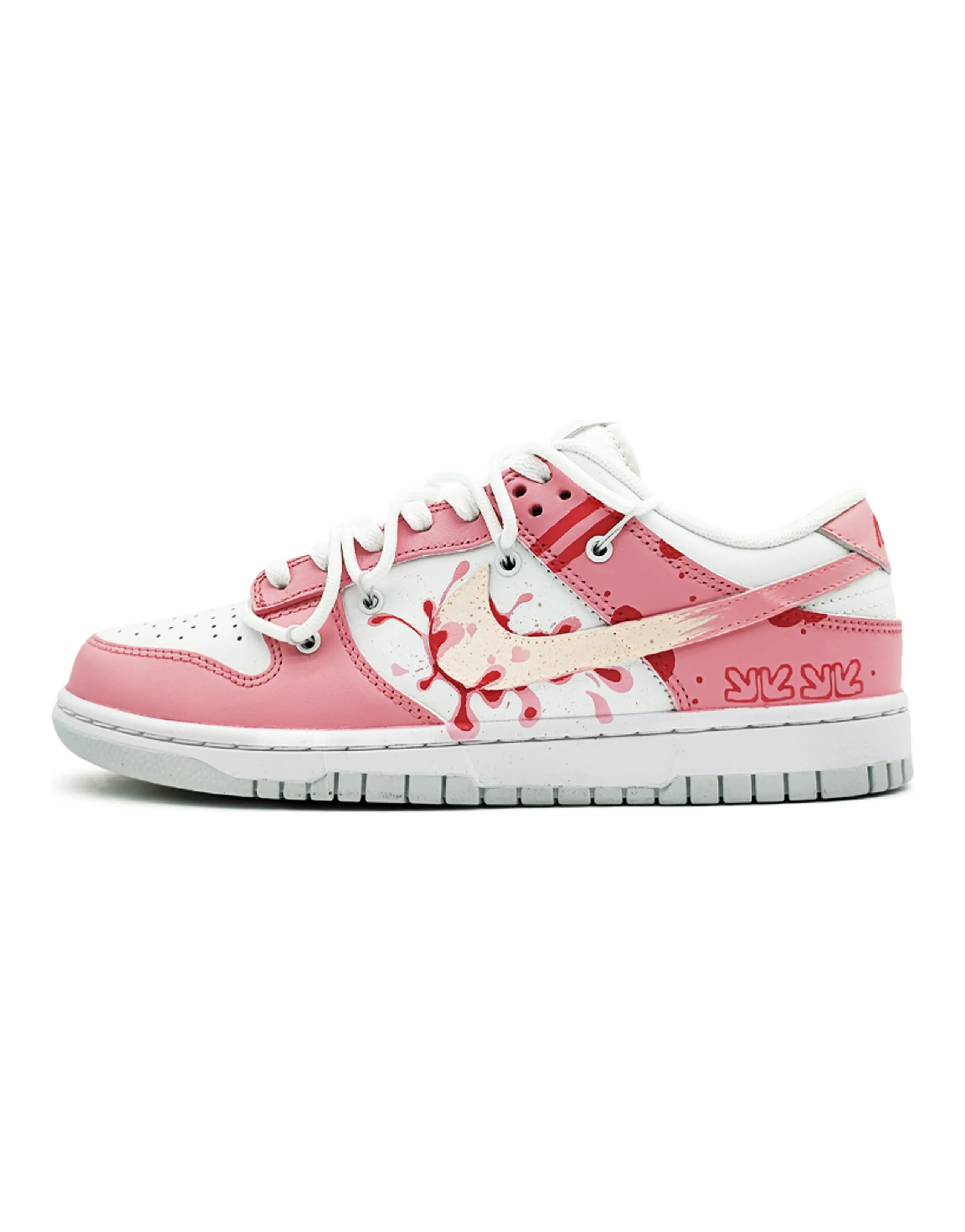 Nike Dunk 'Pure Platinum' Anti-Slip Wear-Resistant Low-Top Skateboard Shoes Unisex White Pink