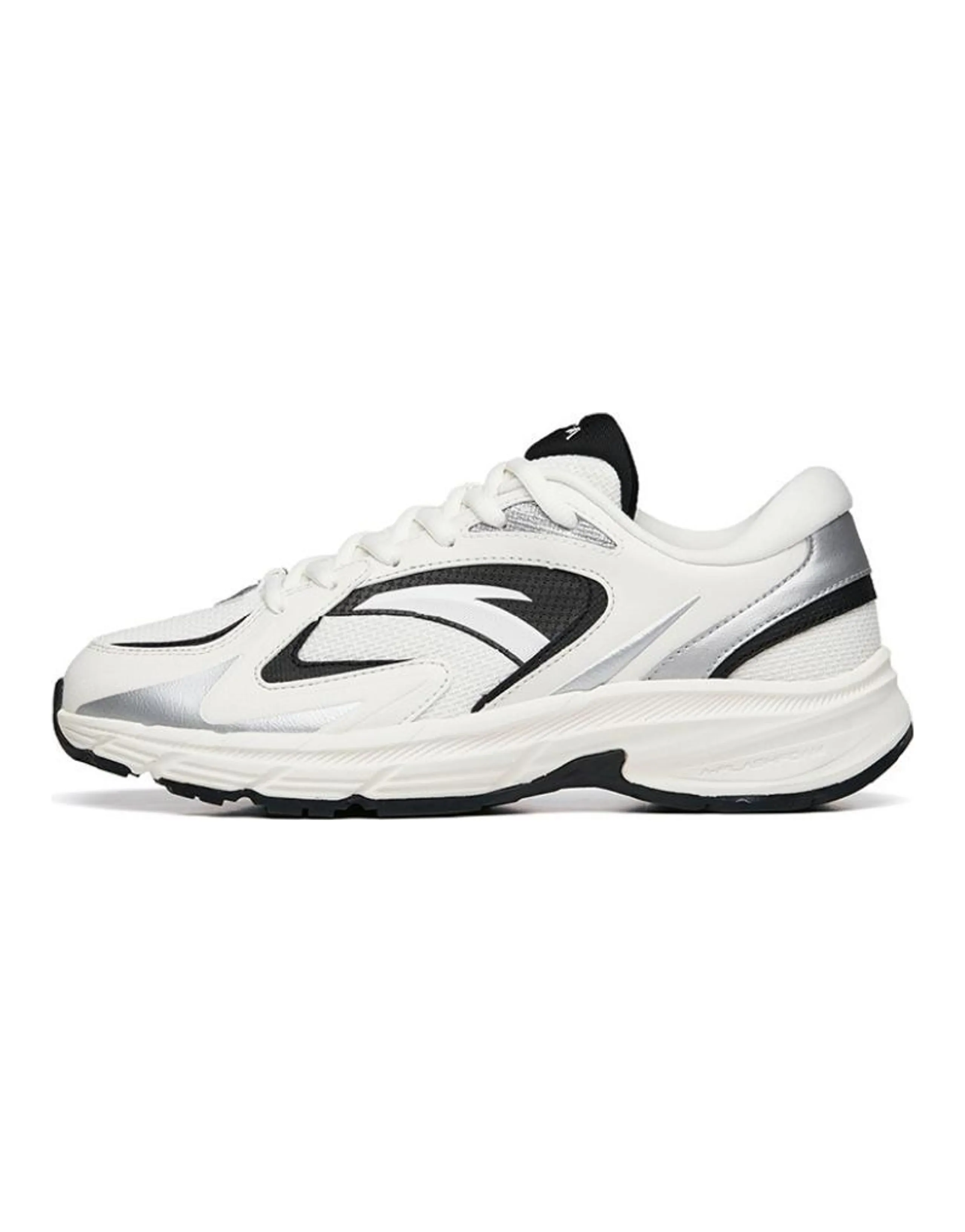 ANTA AT952 Running Shoes Women's Low-Top Ivory White/Black/Silver