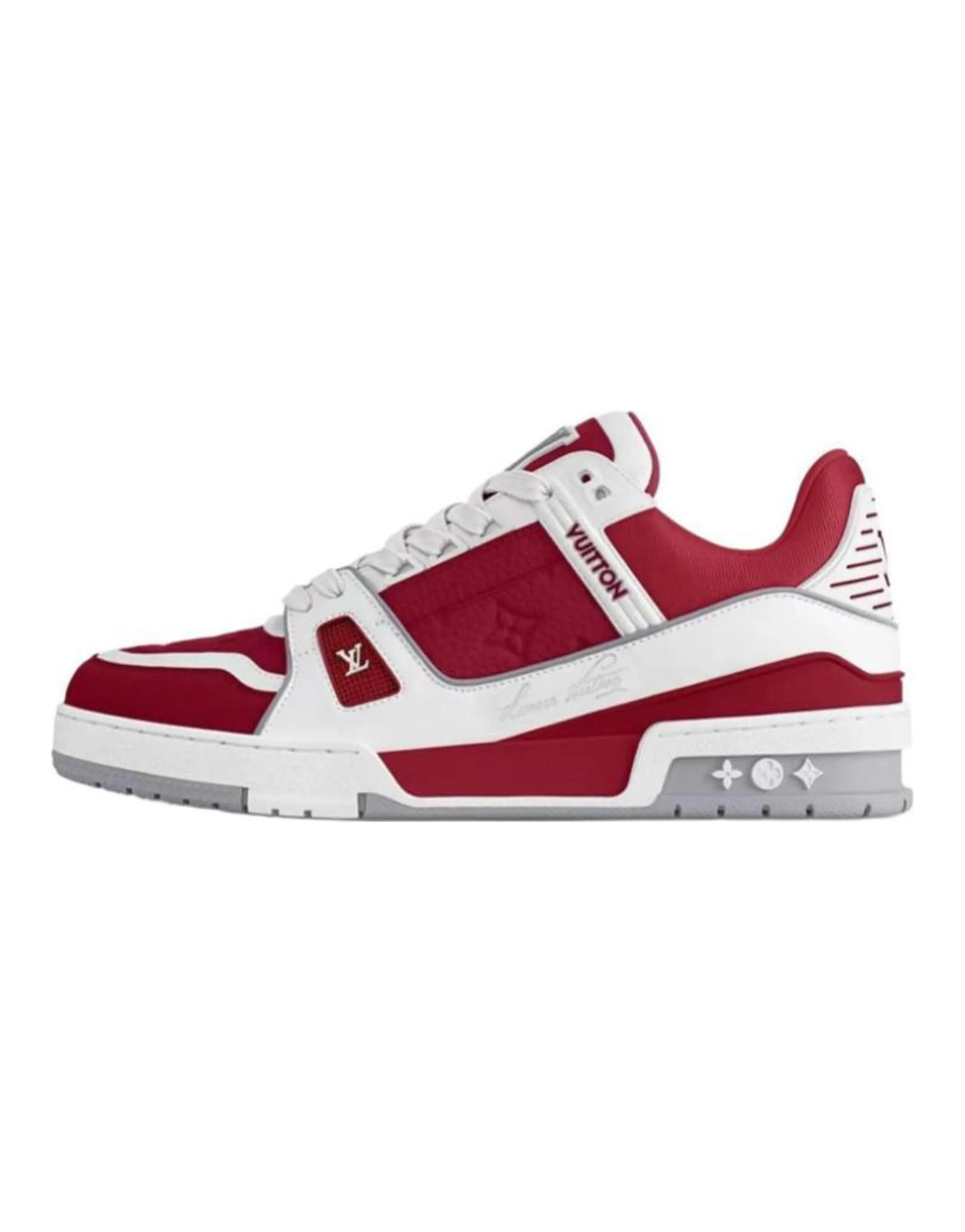LOUIS VUITTON Trainer Skateboard Shoes Men Low-Top Red