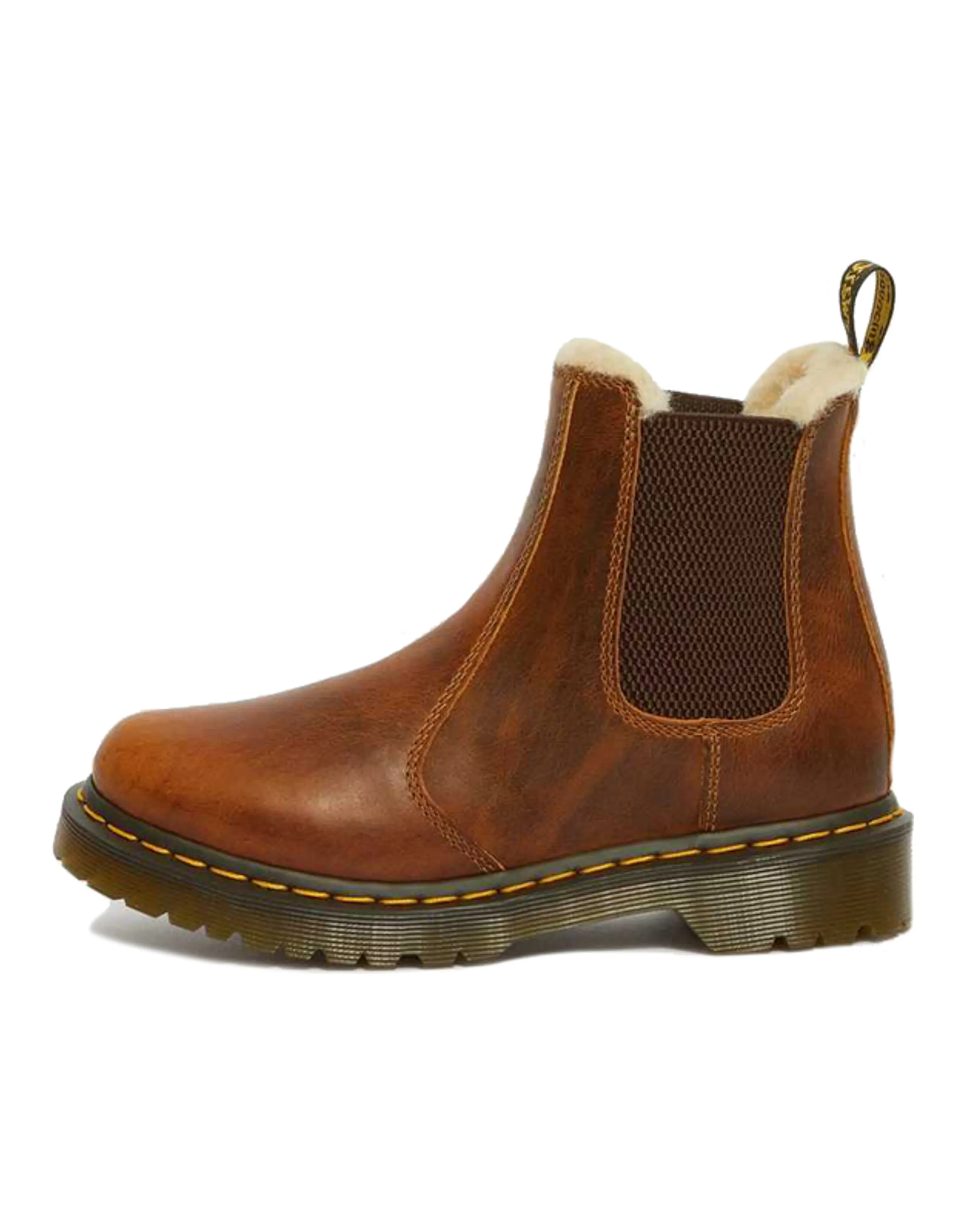 Dr.Martens 2976 Faux Fur Lined Chelsea Boots 'Butterscotch' Women's
