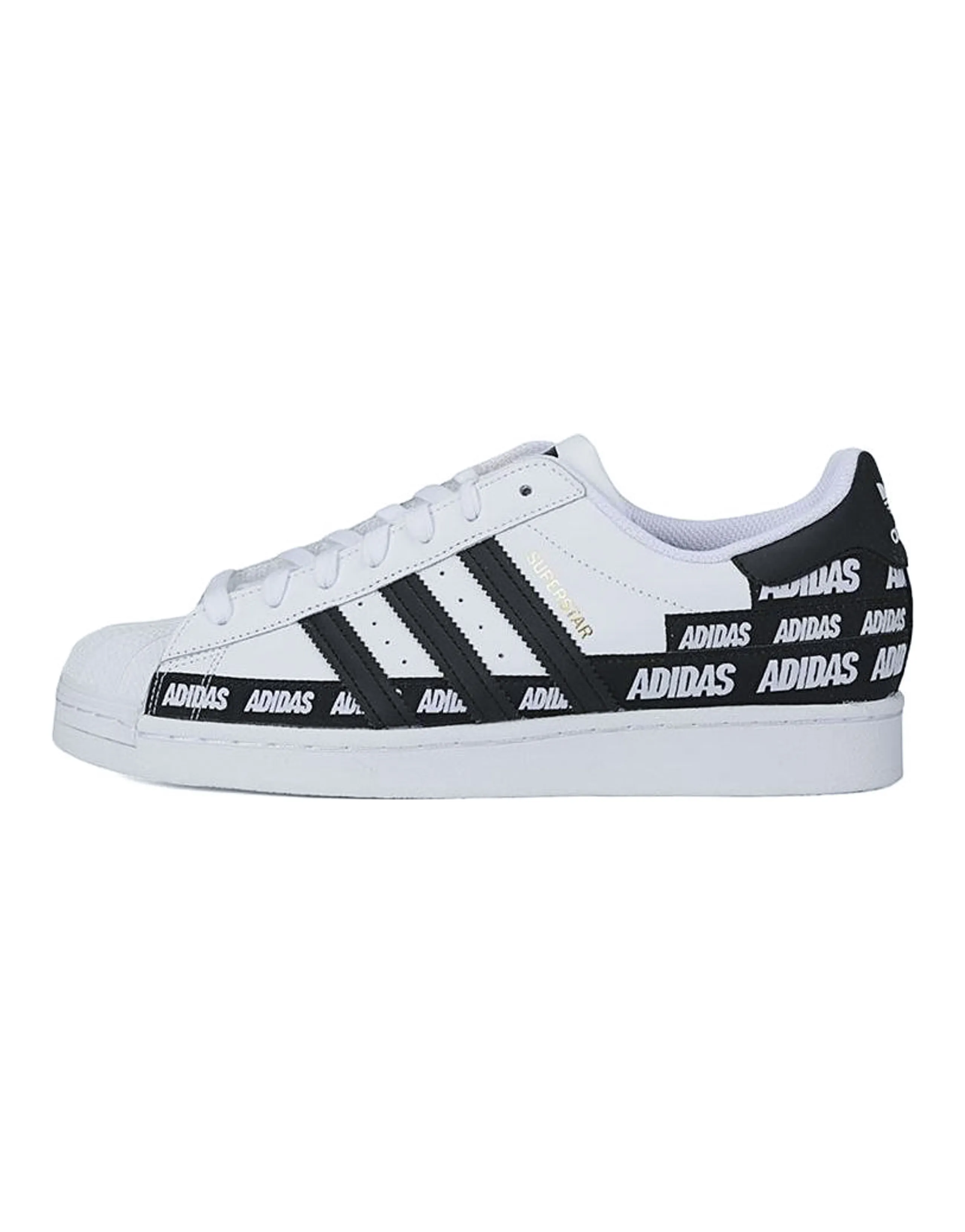 Adidas Originals Superstar 'Wordmark Heel Stripe White Black'