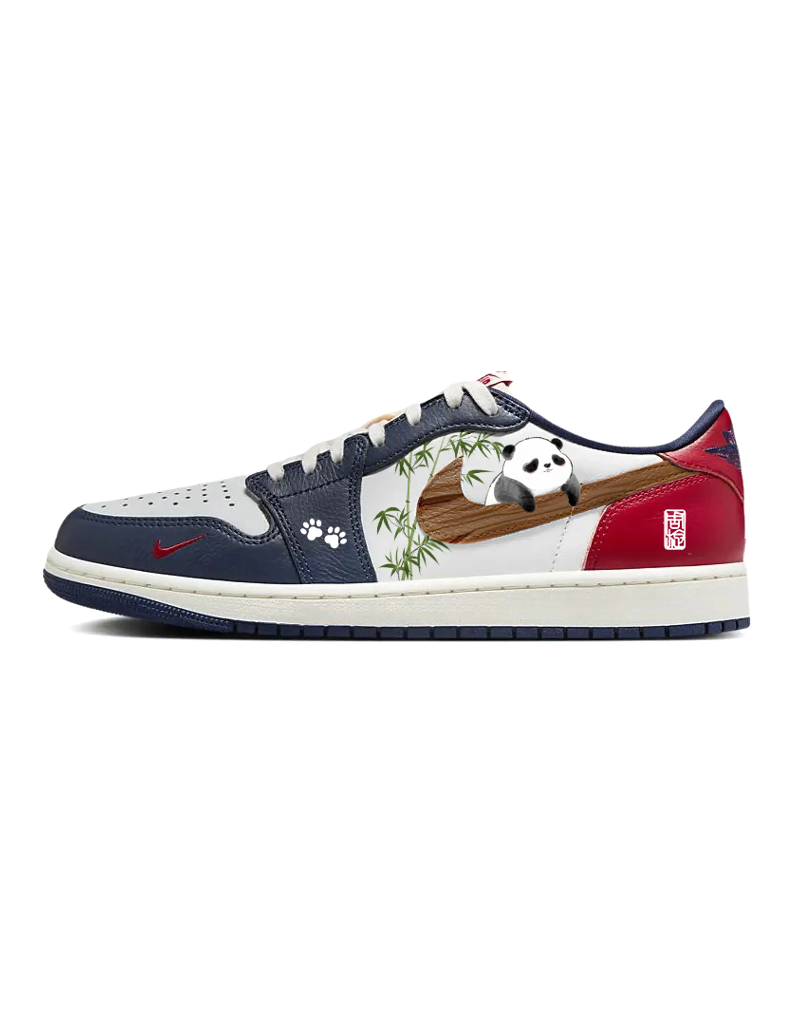 JORDAN Air JORDAN 1 Vintage Basketball Shoes Men Low-Top White Red