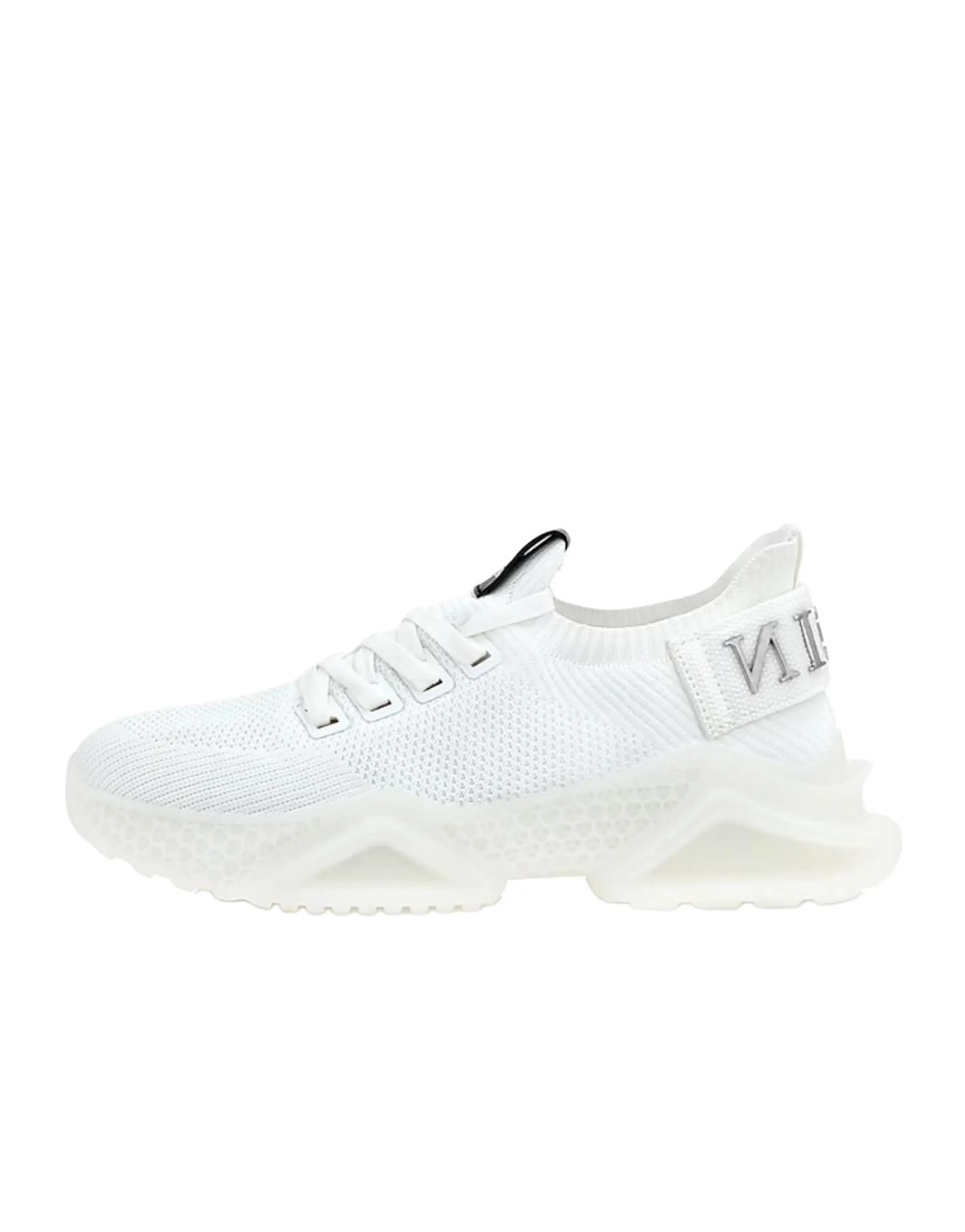 PHILIPP PLEIN Round Toe Lace-Up Logo Detail Low-Top Casual Shoes Unisex White