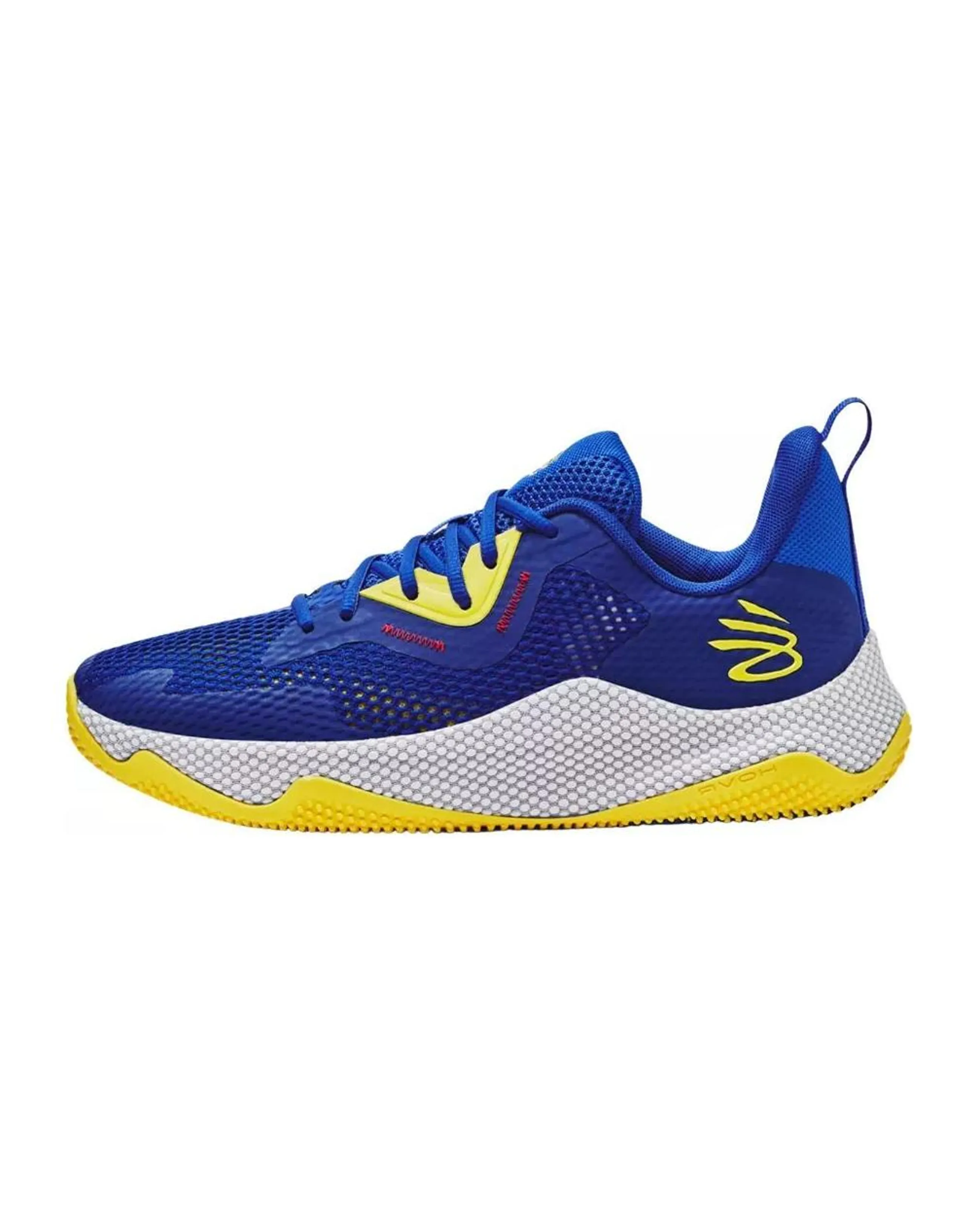 Under Armour Hovr Splash 3 Basketball Shoes Men Low-Top Blue Yellow/White