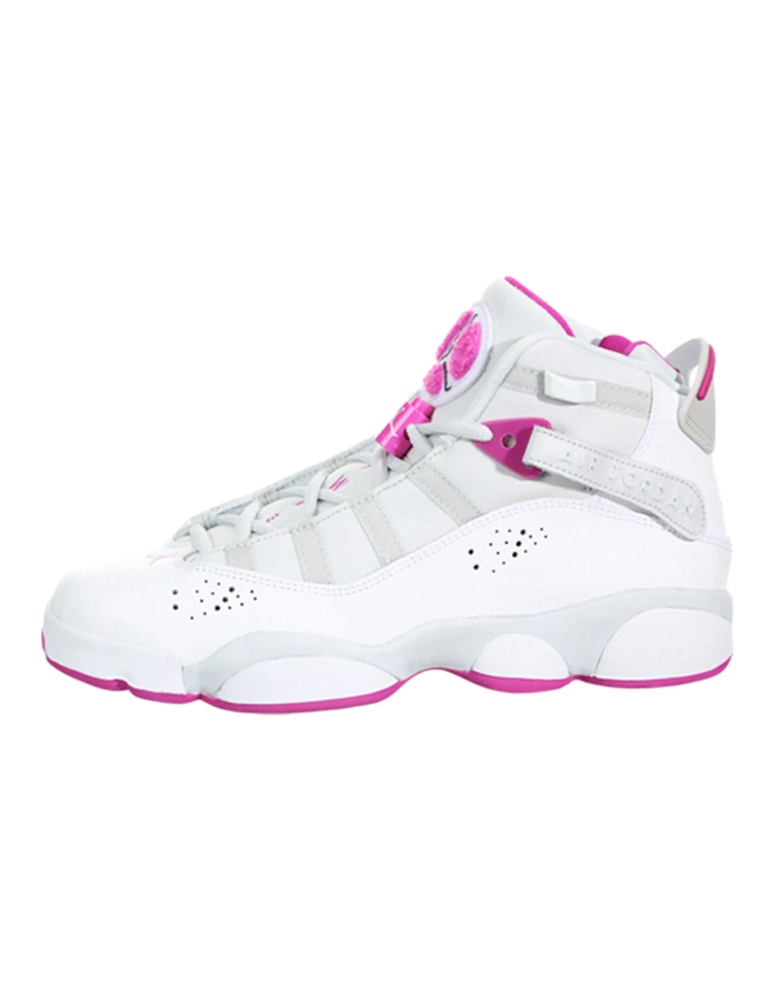 Jordan 6 Rings Platinum Fuchsia GS