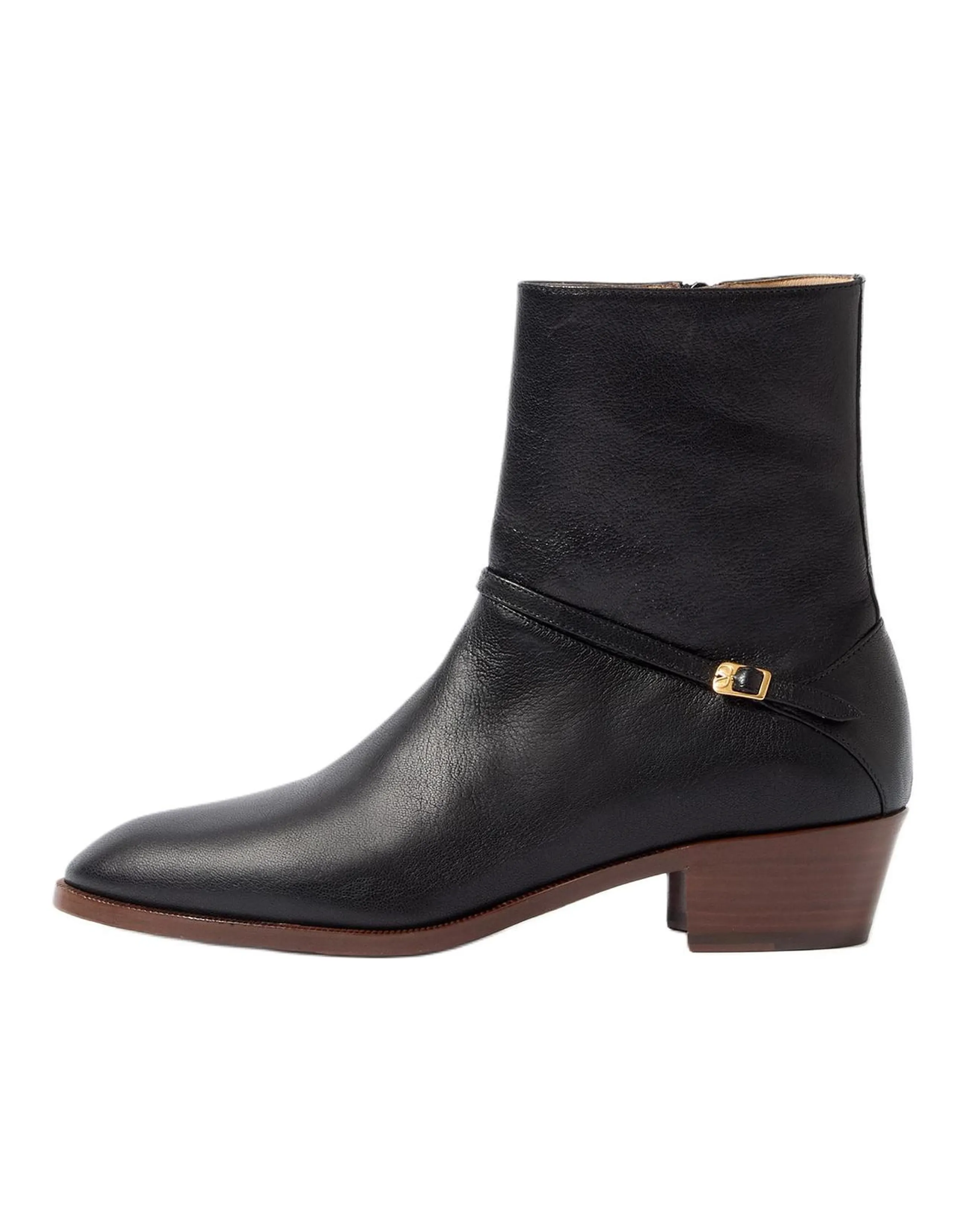 Valentino Pat Almond Toe Ankle Boots