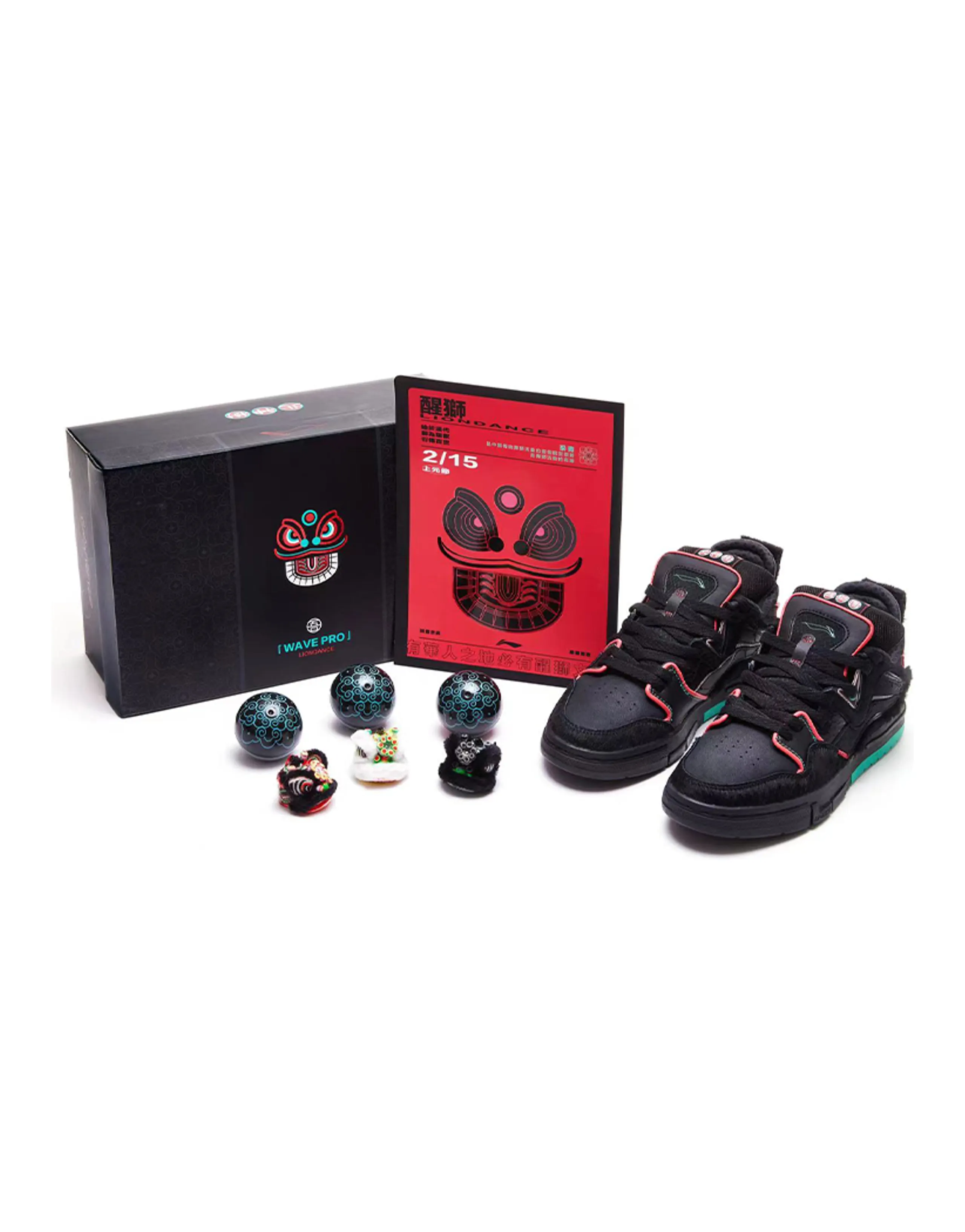 LiNing Wave Pro Slip-Resistant Cushioning Wear-Resistant Low-Top Skateboard Shoes Men's Black