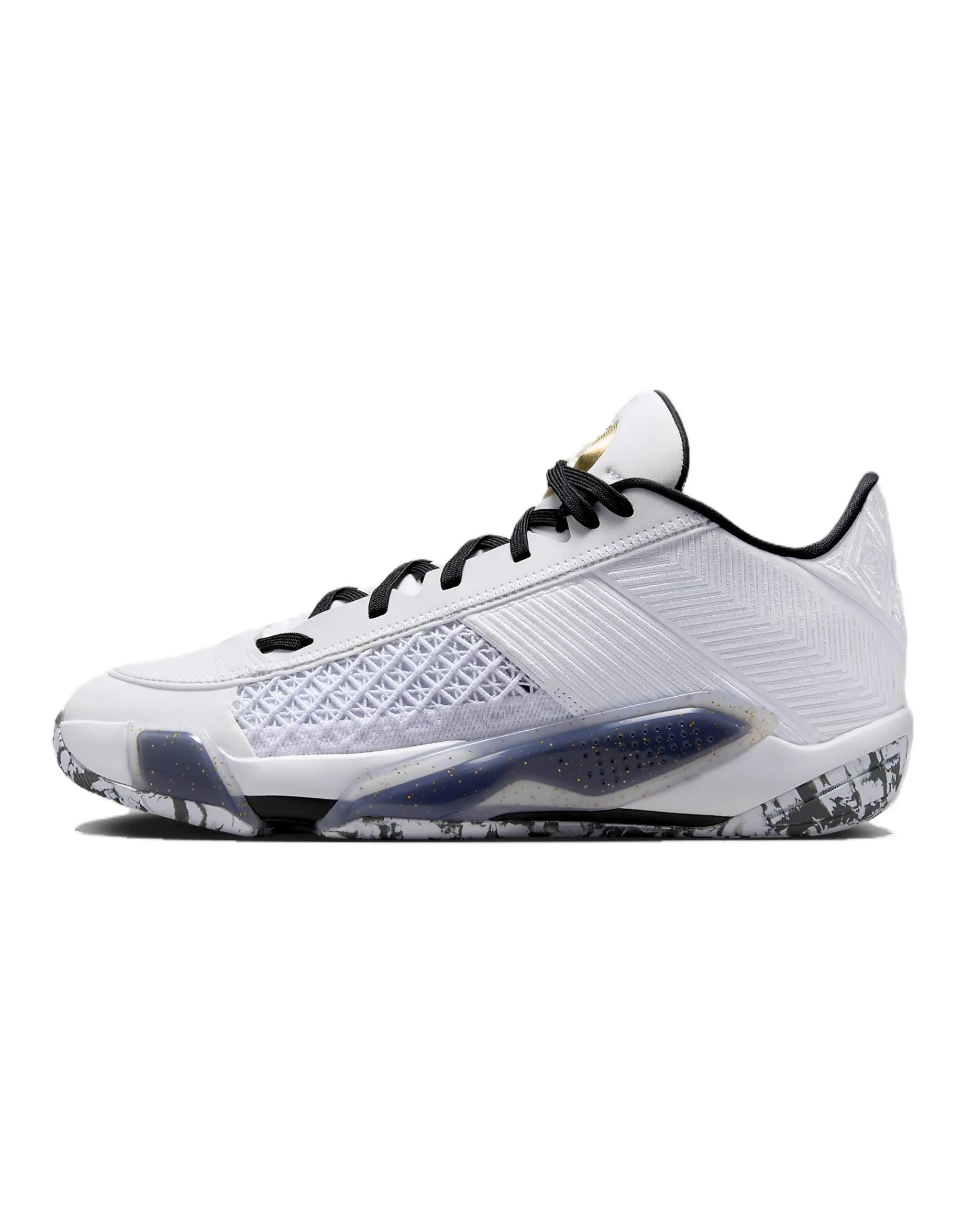 JORDAN 38 Low Pf 'White Metallic Gold Black'