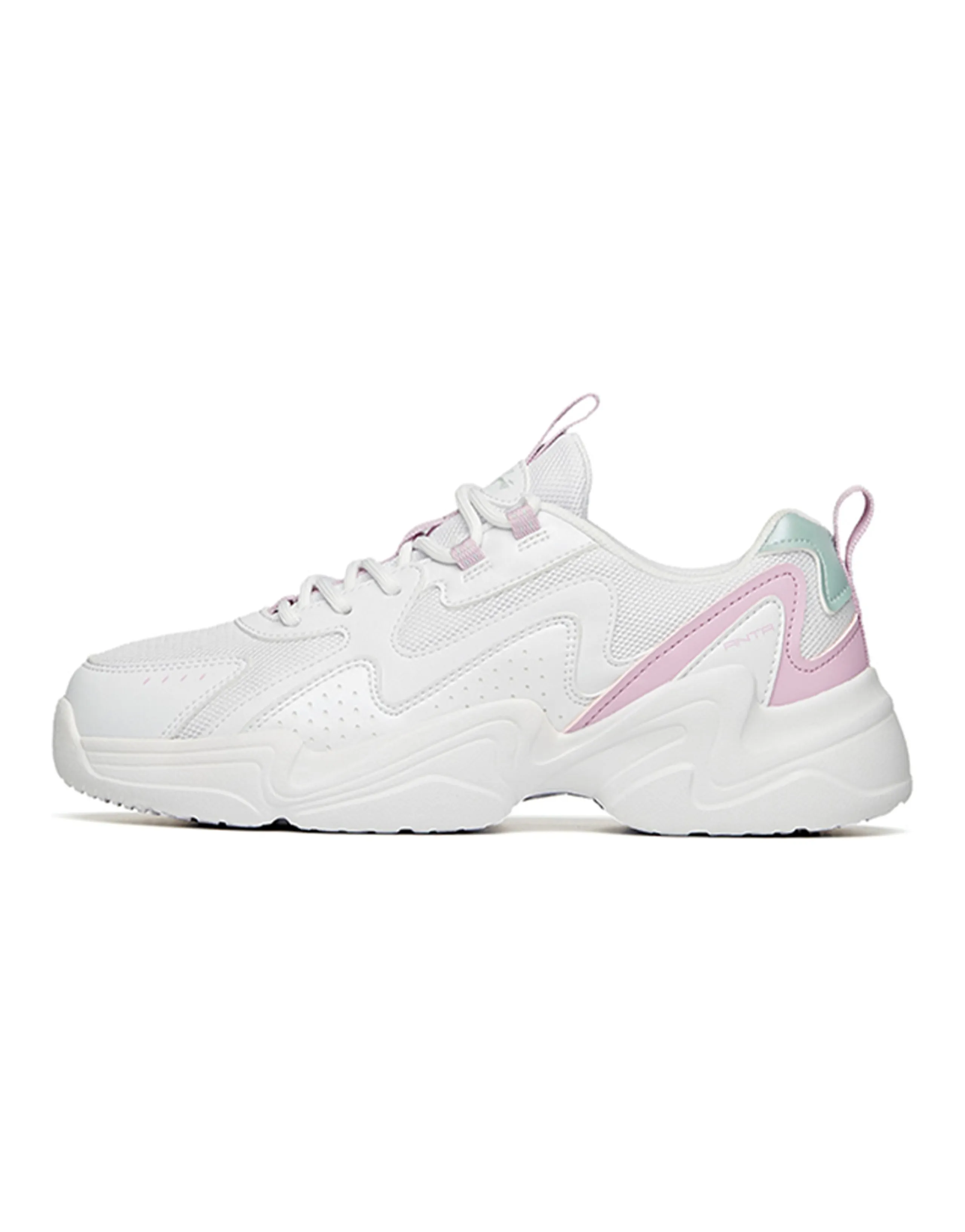 Anta Fabric Synthetic Leather Comfortable Versatile Slip-Resistant Wear-Resistant Waterproof Support Lightweight Low-Top Dad Shoes Women's