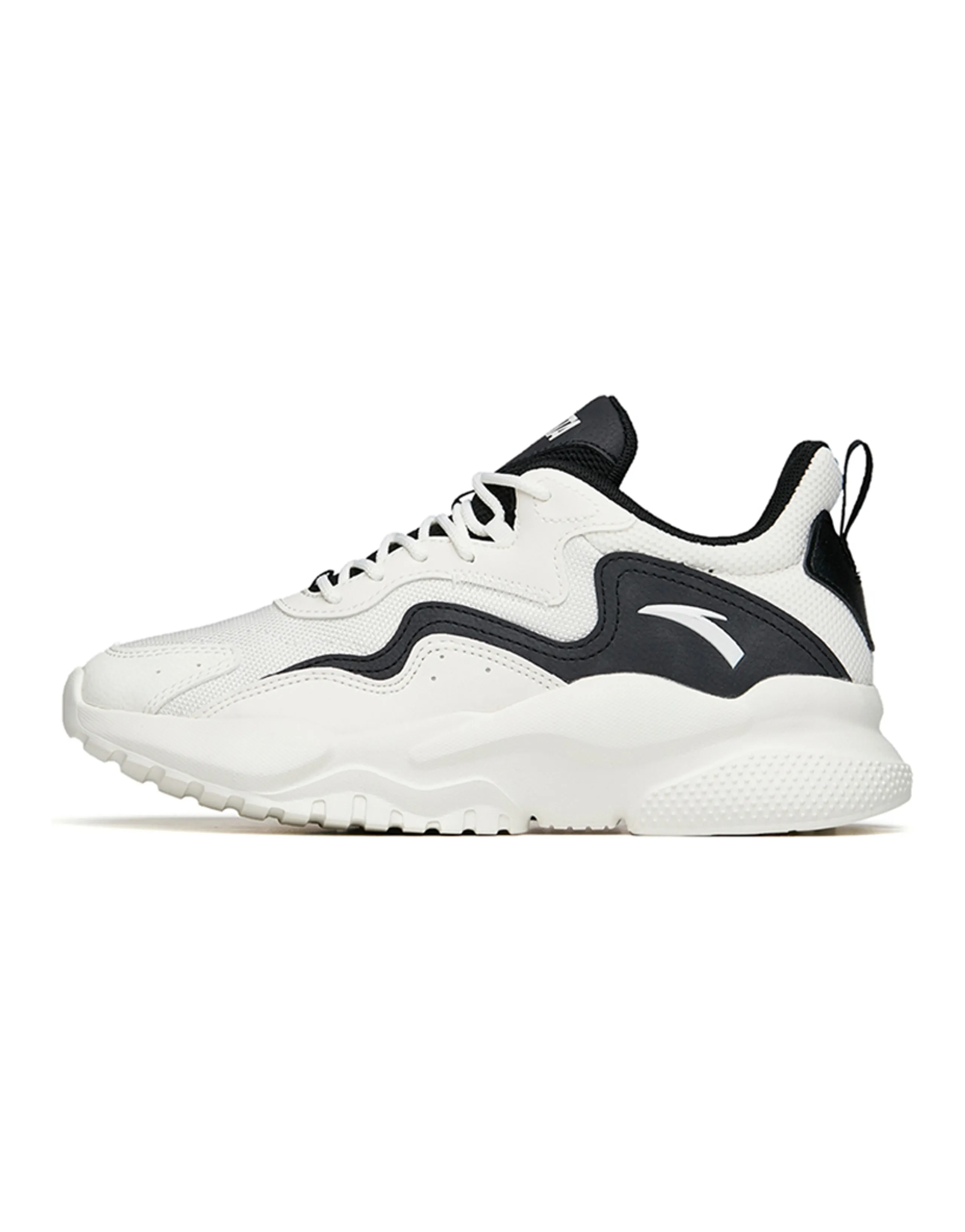 Anta Cushioned Wear-Resistant Breathable Low-Top Casual Shoes Women's White Black