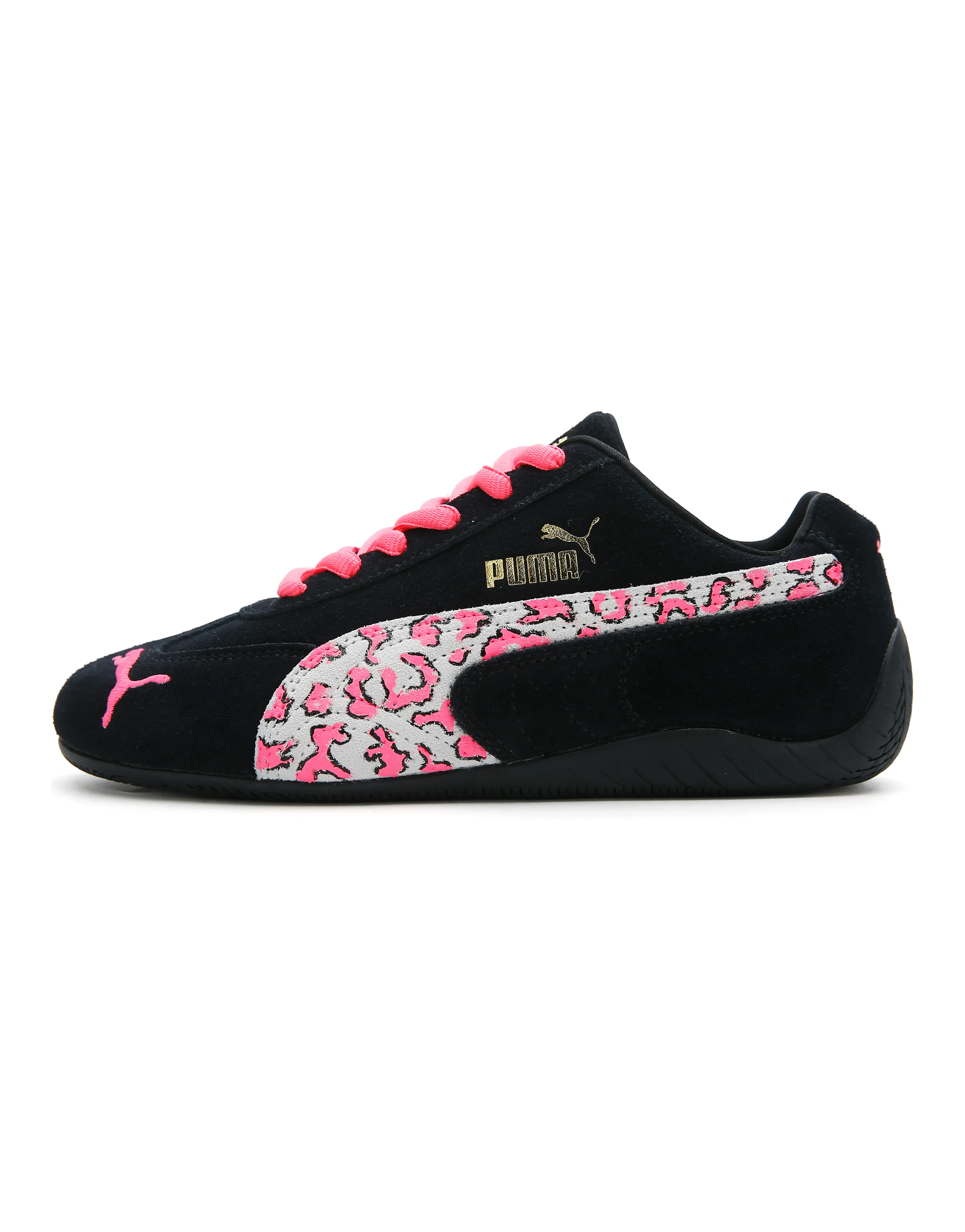 PUMA Speedcat Slip Resistant, Abrasion Resistant, Lightweight Low Top Casual Shoes Unisex Black Pink