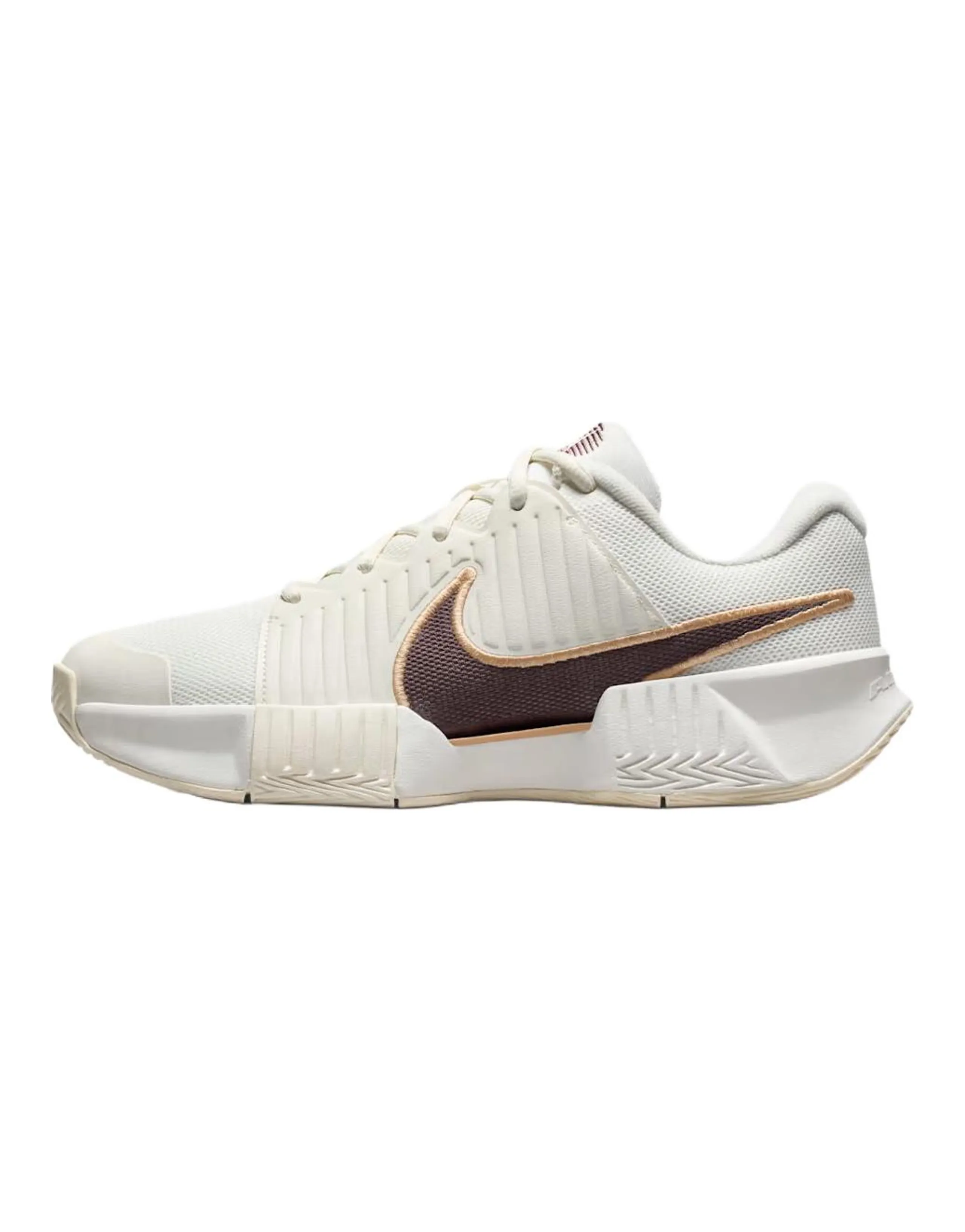Nike GP Challenge Pro Comfort Durable Support Low-Top Tennis Shoes Women's White-Brown