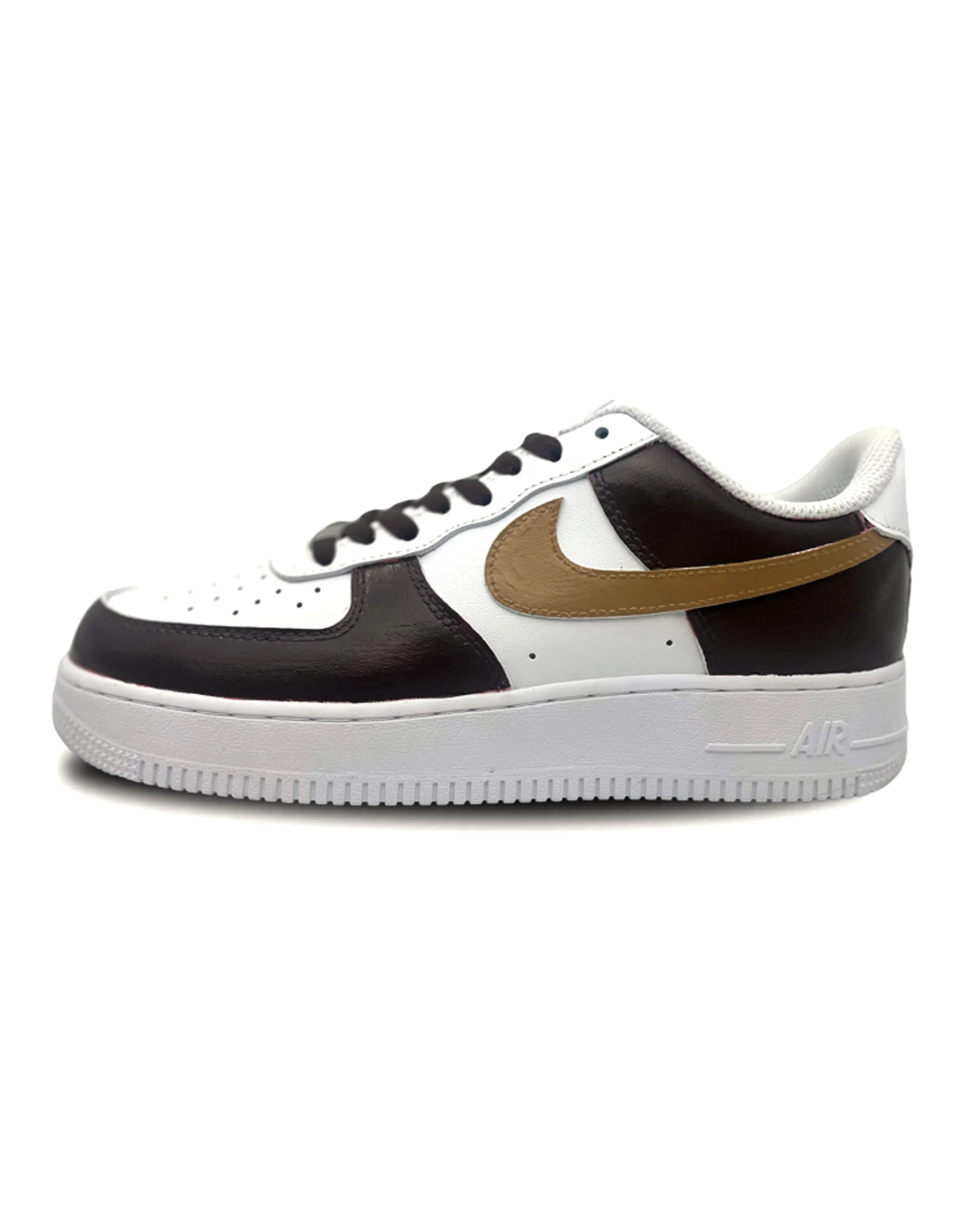 Nike Air Force 1 Anti-Slip Wear-Resistant Low-Top Skateboard Shoes Unisex White Black Brown