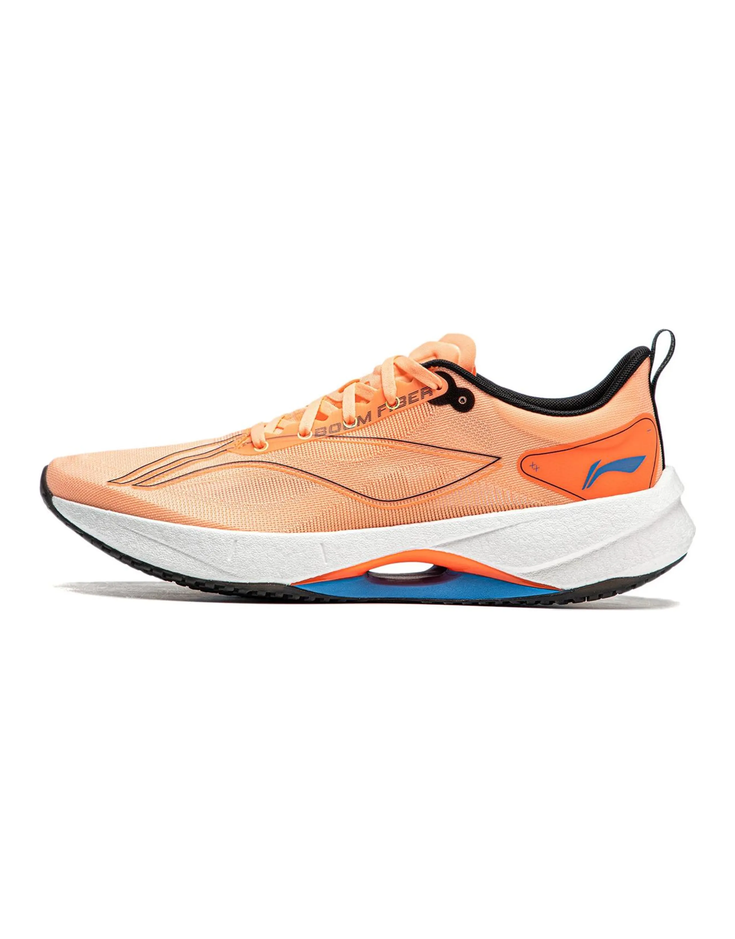 LiNing Super Light 21 Cushioned Slip-Resistant Breathable Low-Top Running Shoes Men's Orange Black Blue