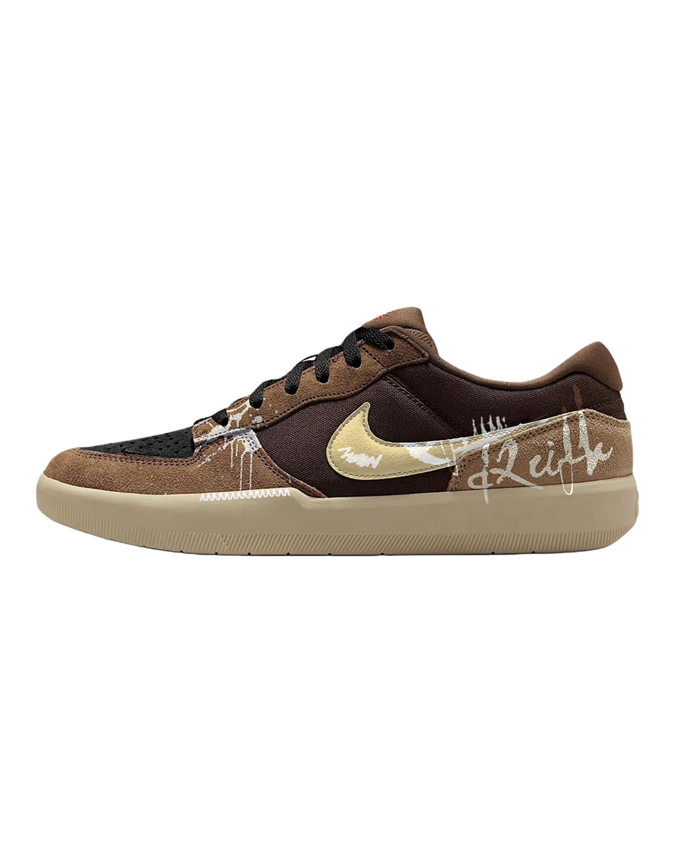 Custom Sneakers Nike SB Force 58 'Desert Eagle' Comfortable Versatile Wear-Resistant Low-Top Skate Shoes Unisex Brown