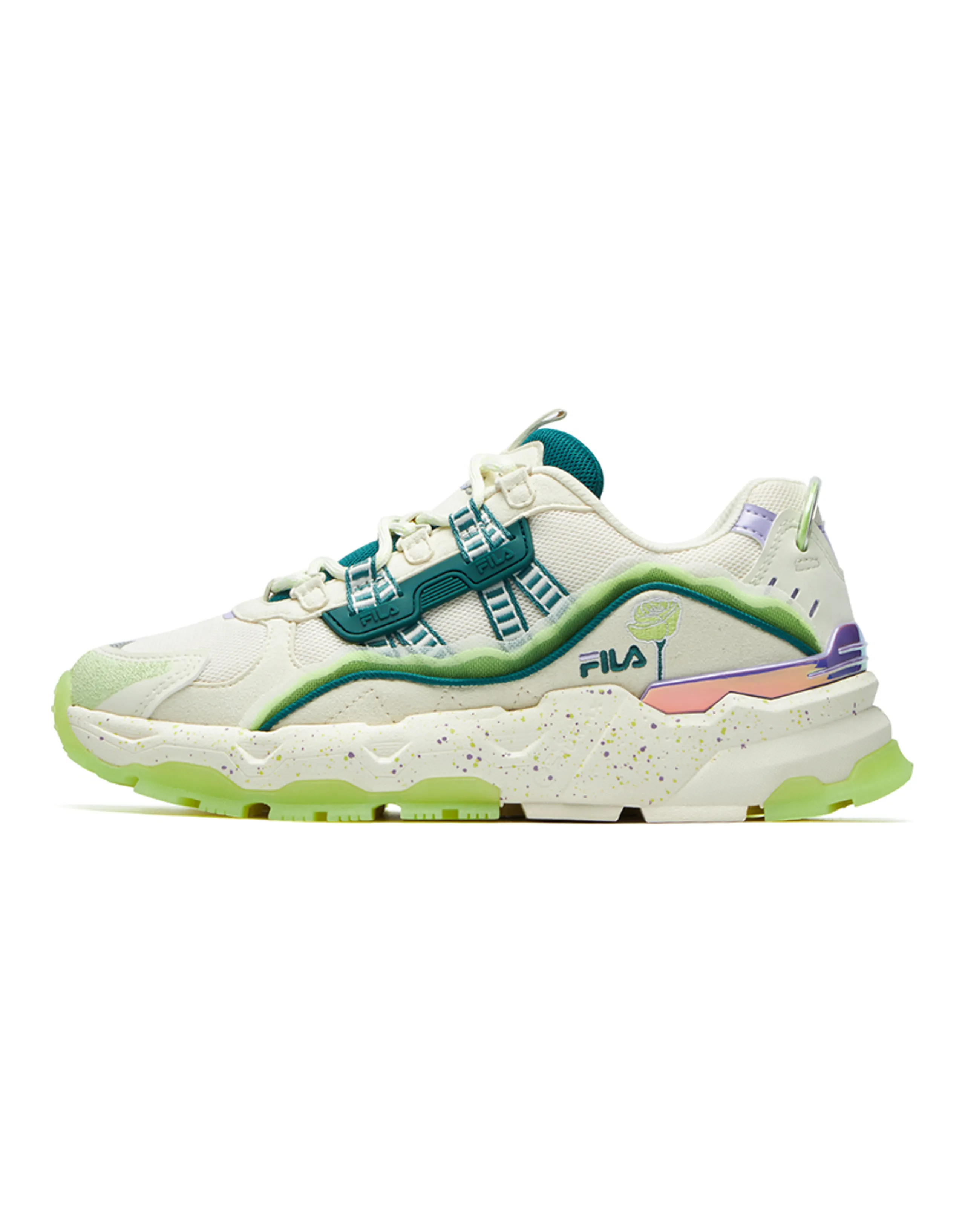 FILA Disruptor Low Sneakers 'White Green' Women's