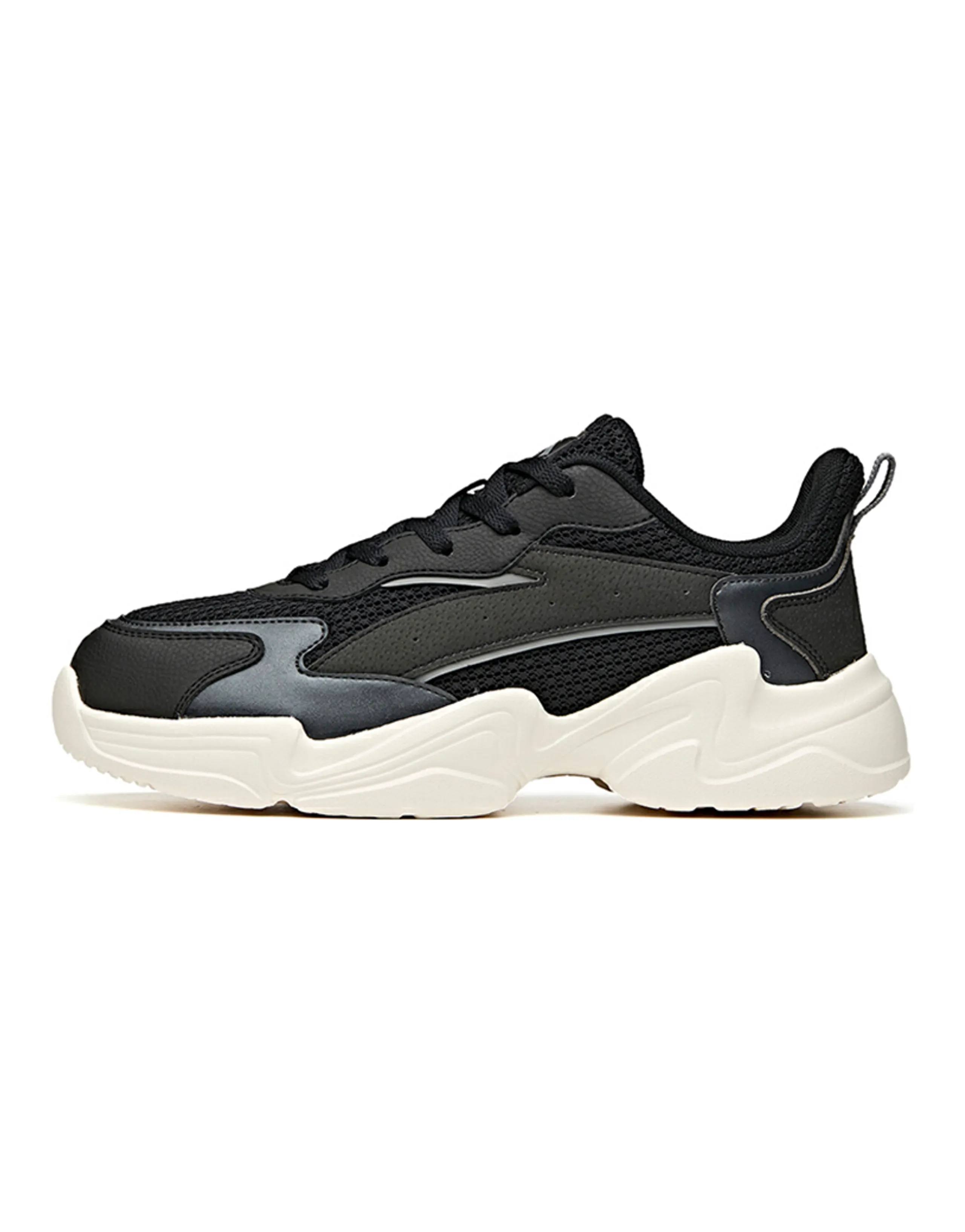 ANTA Chunky Sneakers Men Low-Top Black/White