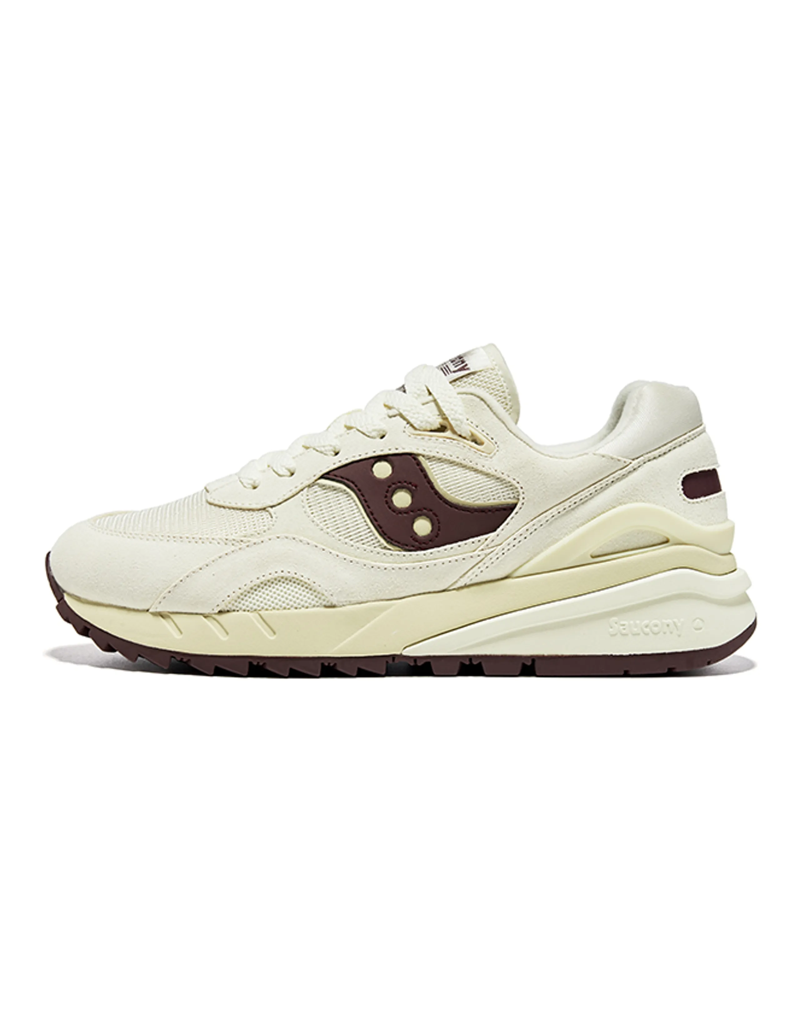 Saucony Shadow 6000 Support Low-Top Casual Running Shoes Unisex Beige Umber