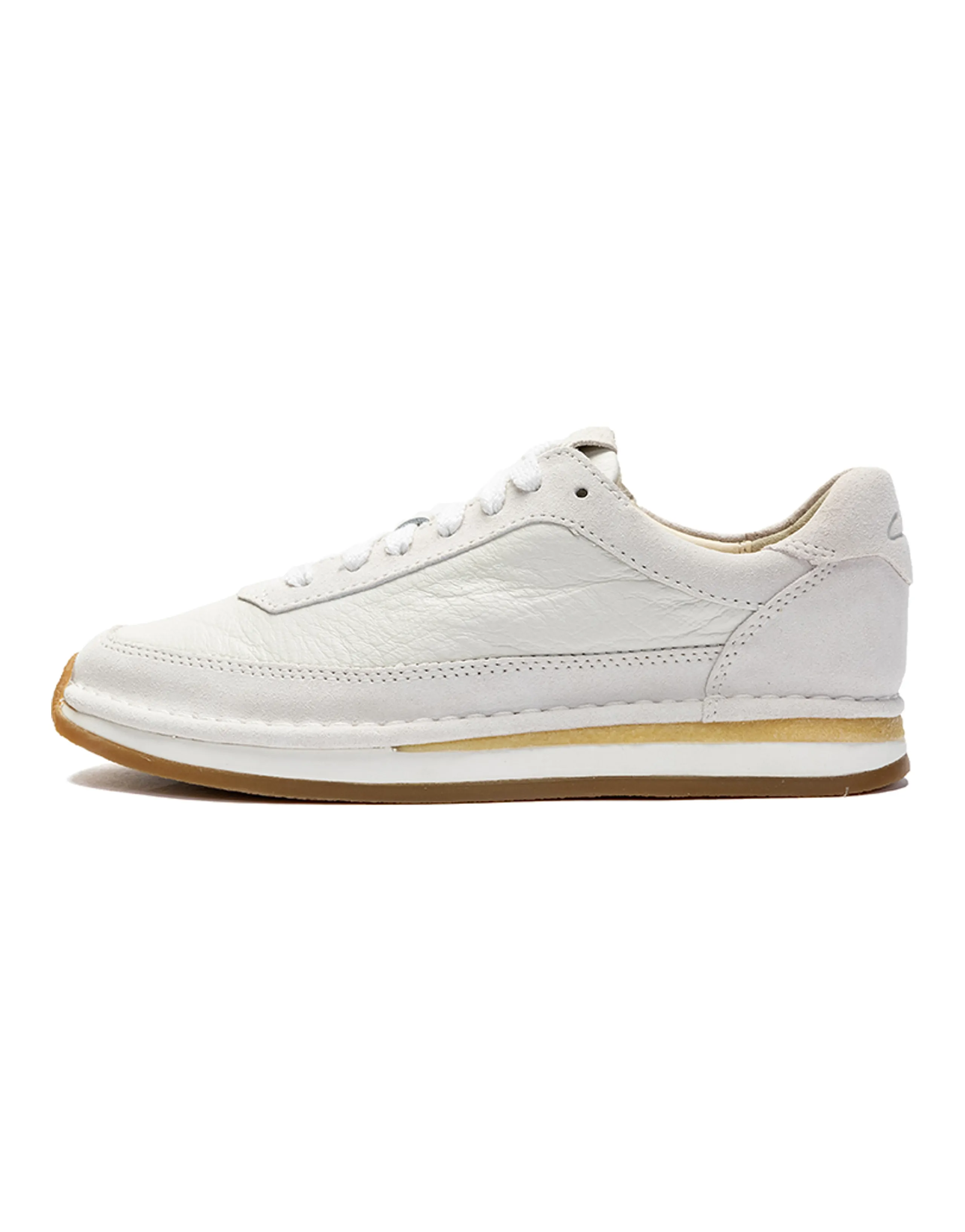 Clarks CraftRun Lace Low-Top Sports Casual Shoes Women's White Light Gray