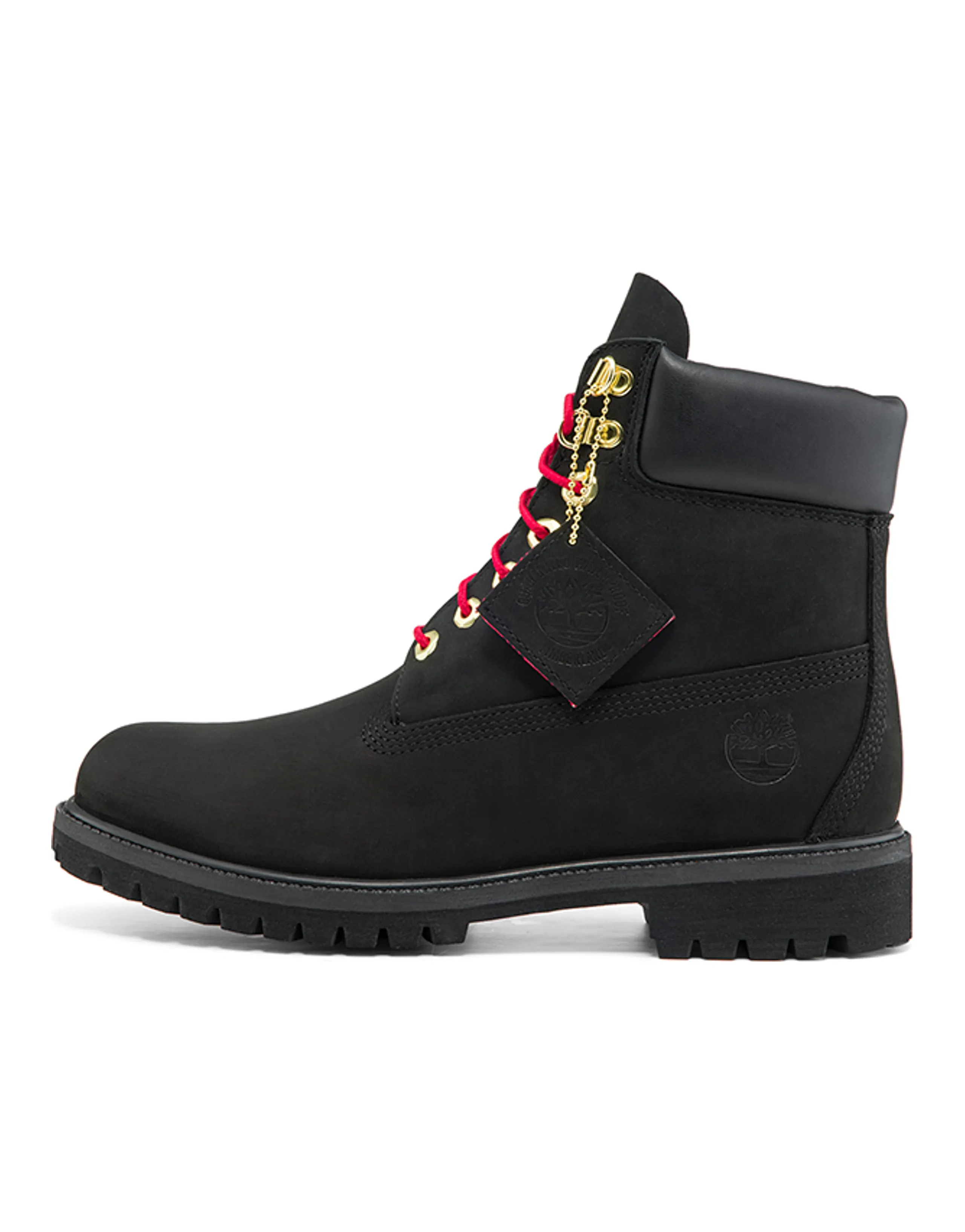 Timberland 6 Inch Waterproof Premium Boots 'Black Red'