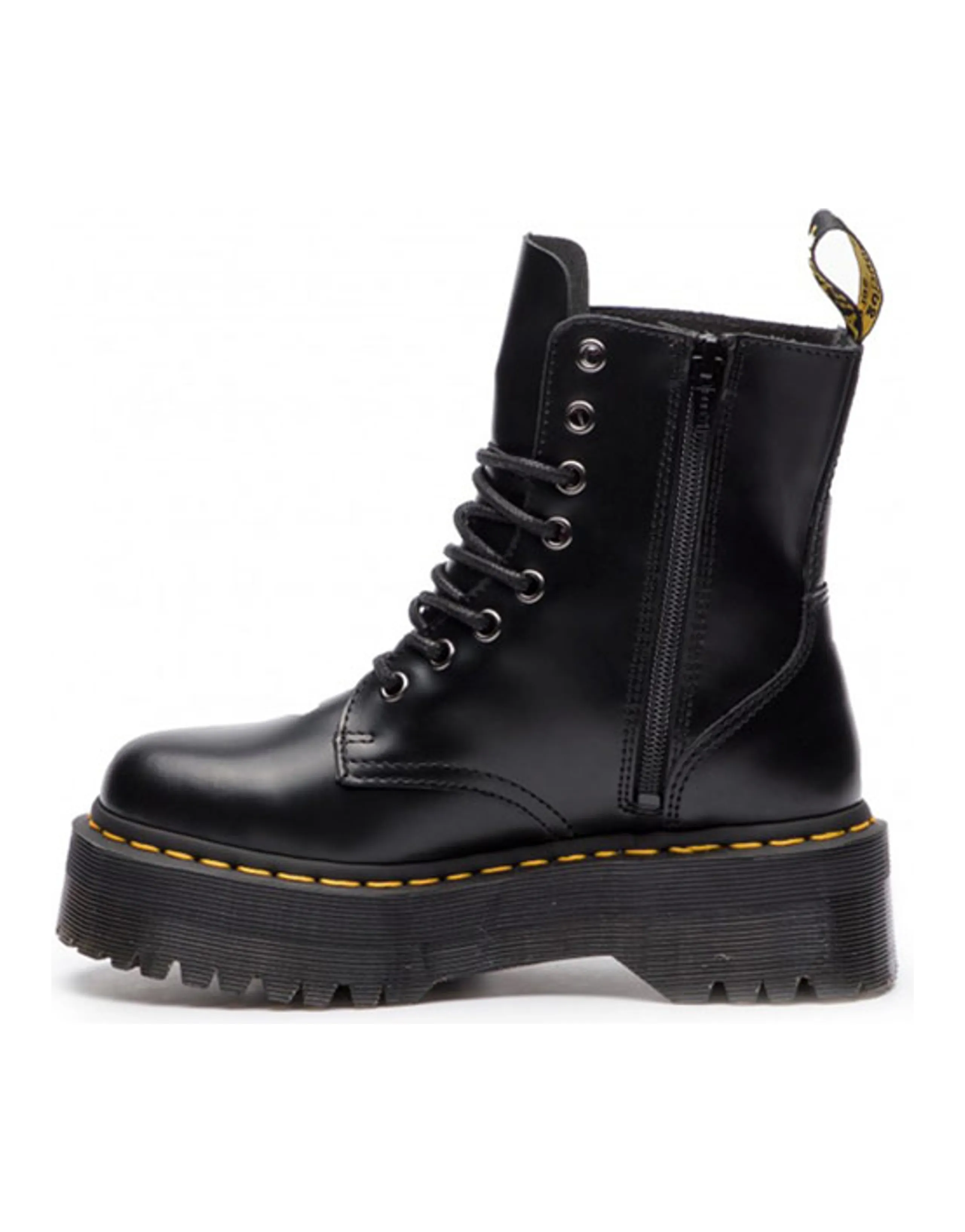 Dr.Martens Jadon Platform Boots Black Smooth Leather Women's