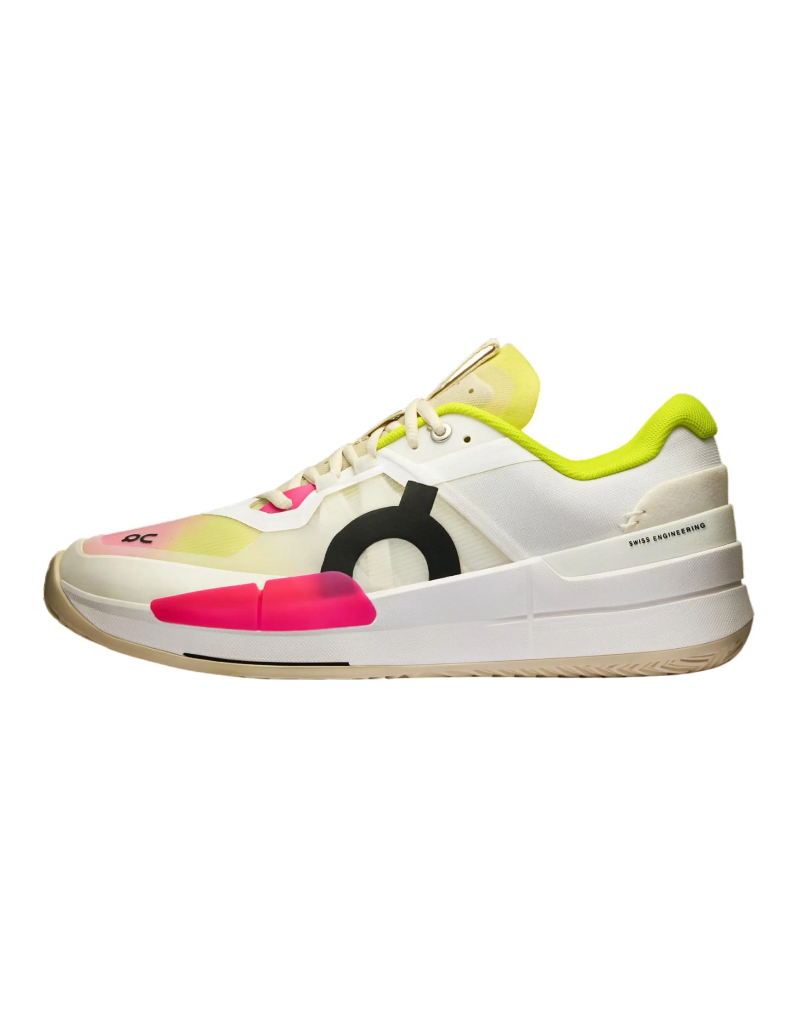 On THE ROGER Pro 2 Comfortable Breathable Support Low-Top Tennis Shoes Men's White Yellow