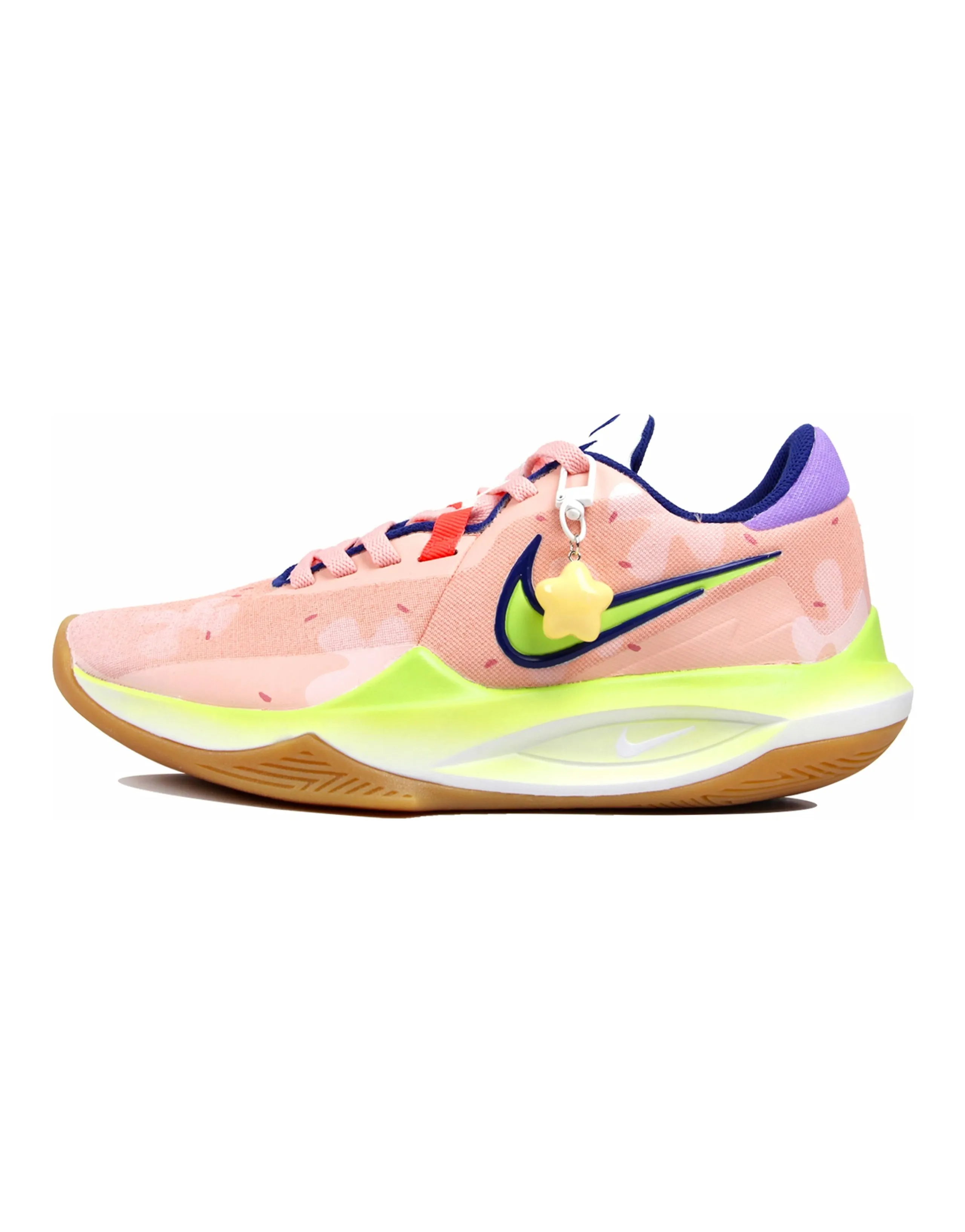 Nike Precision 6 Basketball Shoes Men Low-Top Pink/Green/Yellow/Brown