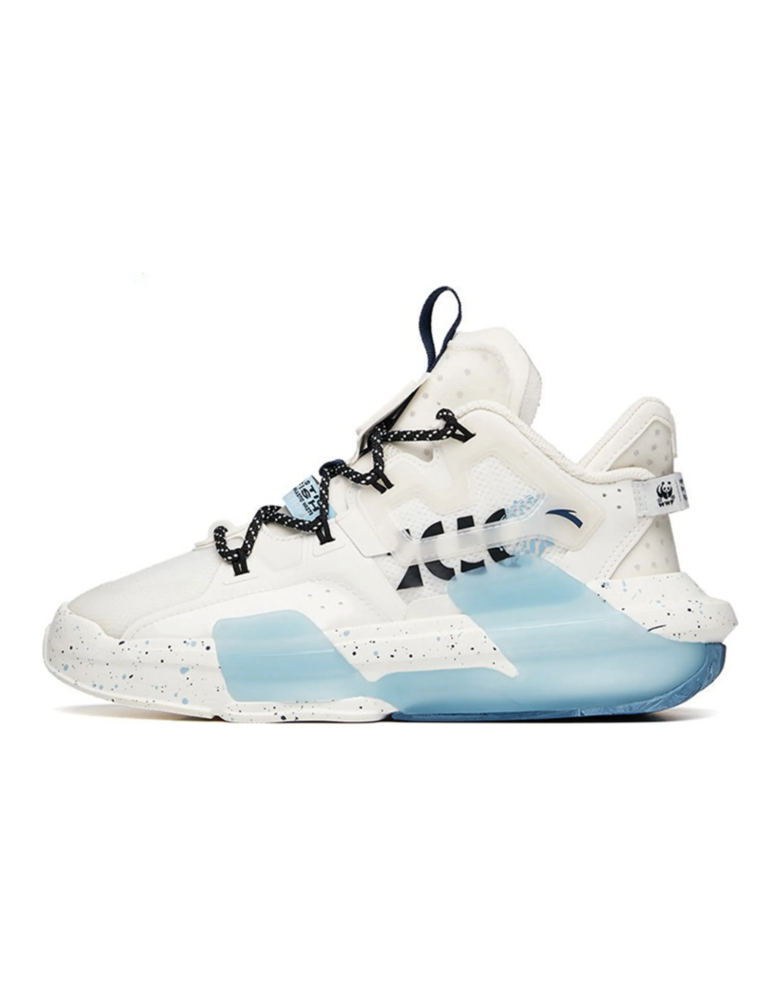 Anta Dominant 3.0 Durable Breathable Mid-Top Skateboard Shoes Women's White Blue Black