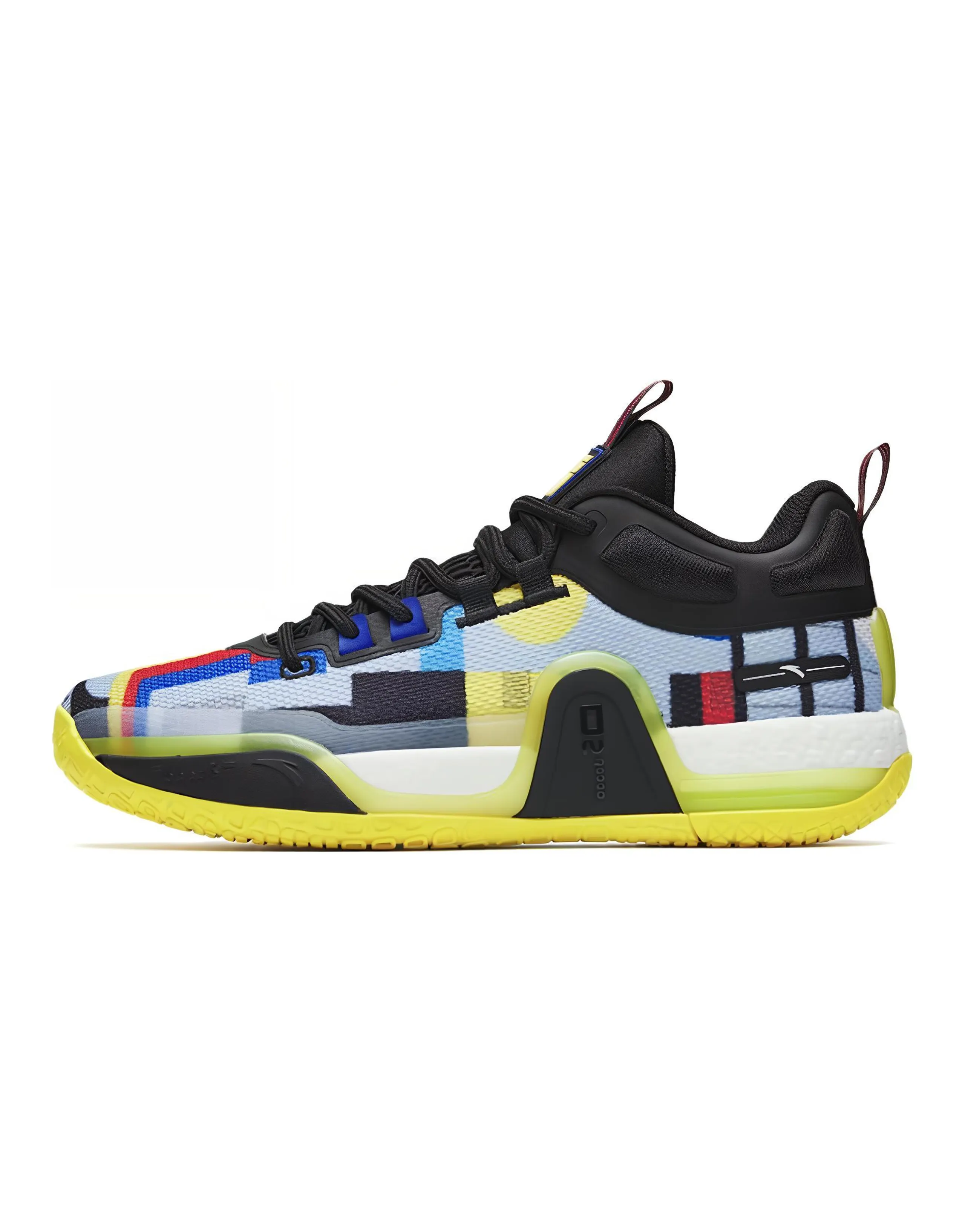 ANTA Bastard Vintage Basketball Shoes Men Low-Top Black Yellow