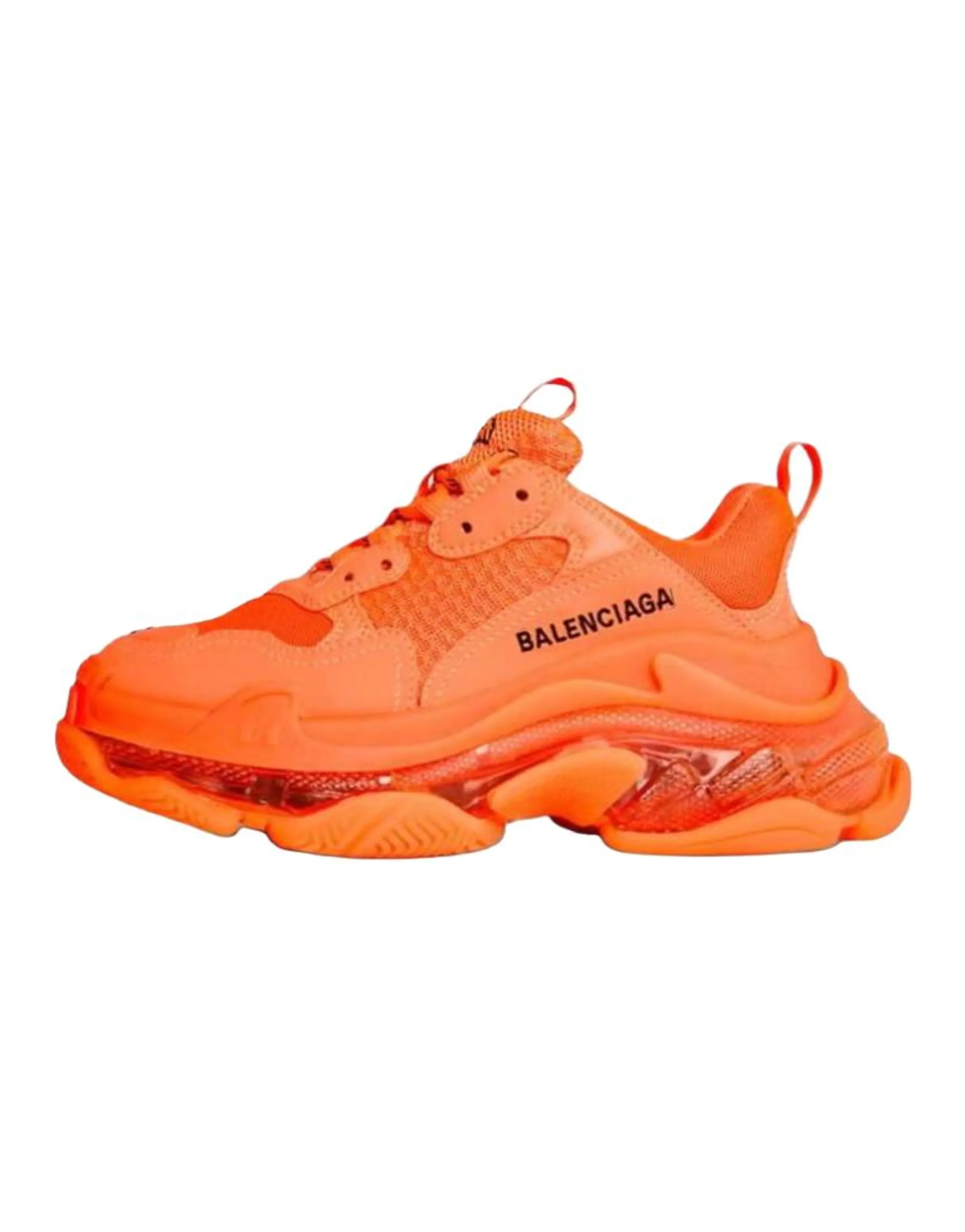 Balenciaga Triple S Low Top Chunky Sneakers Women's Orange