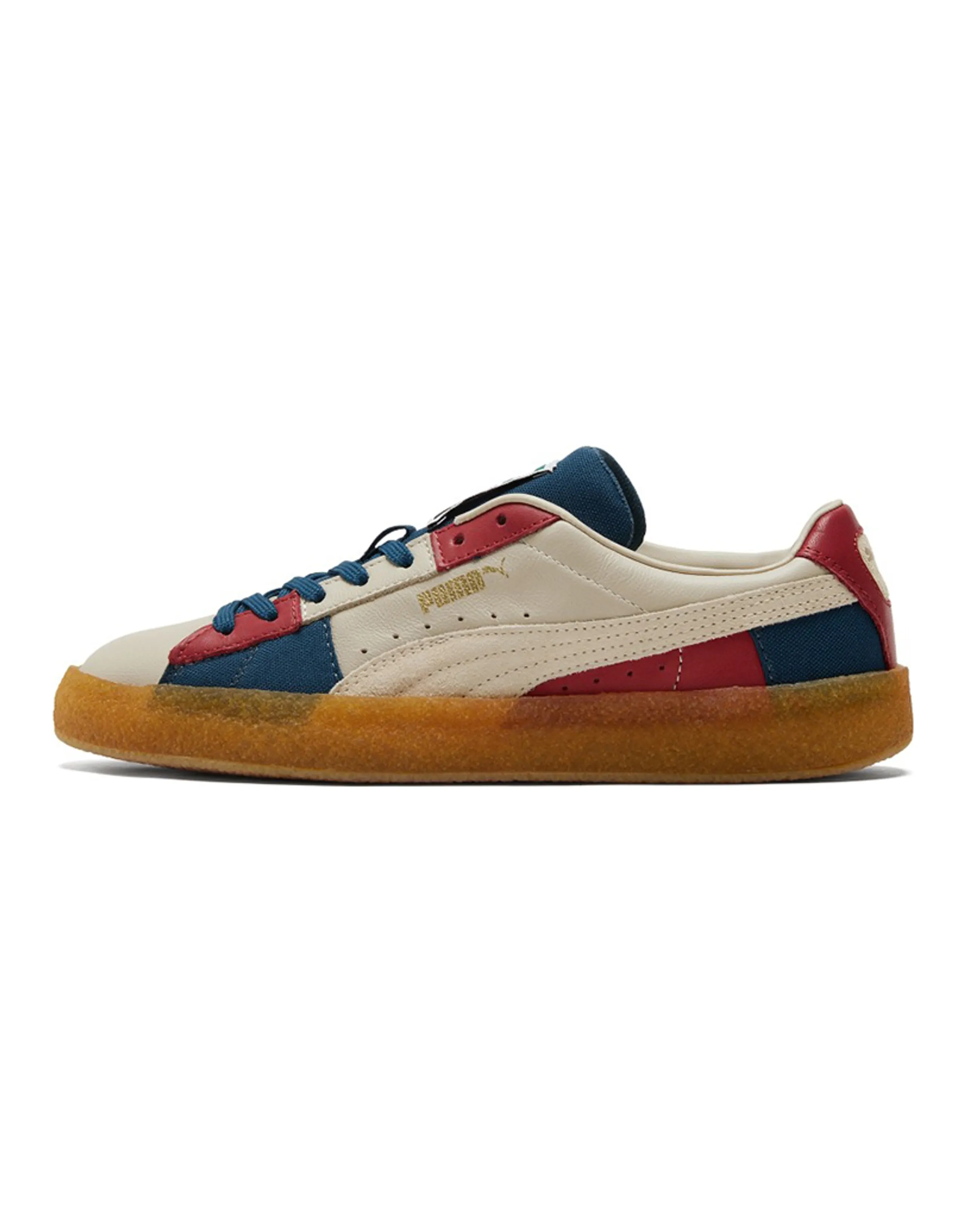 PUMA Suede Crepe Patch Peyote Blue Red