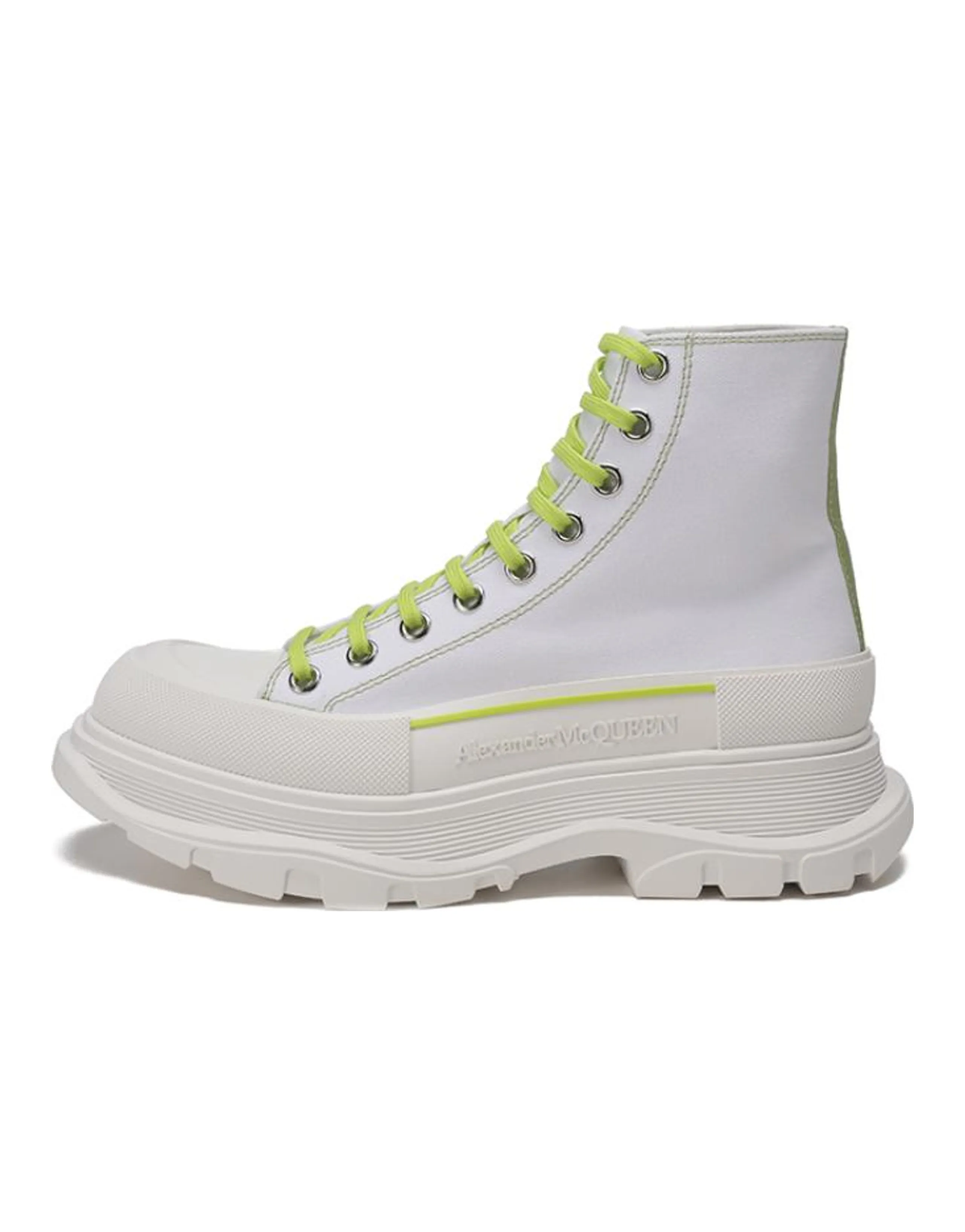 Alexander McQueen Tread Slick Ankle Boots Men White
