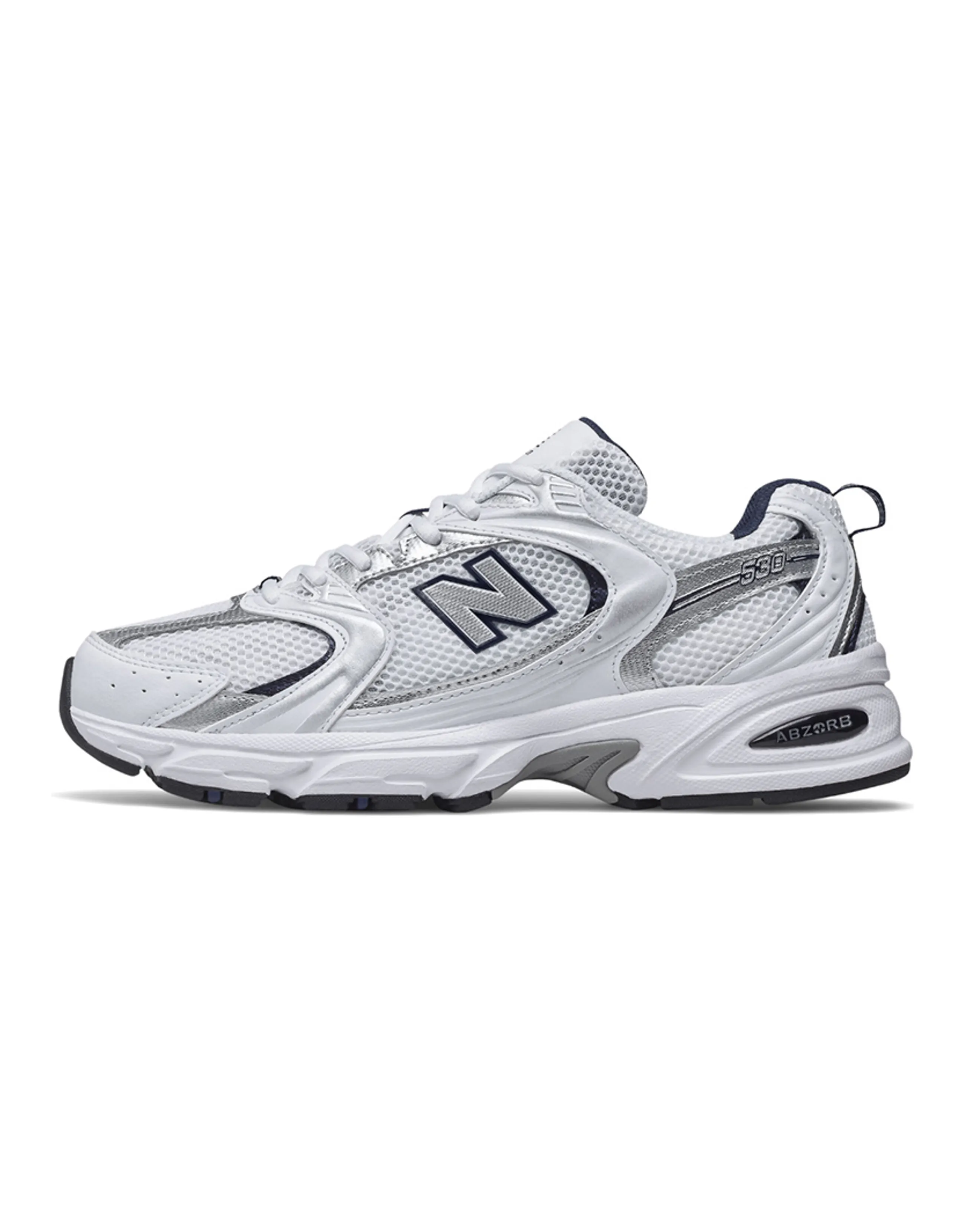 New Balance 530 White Silver Navy