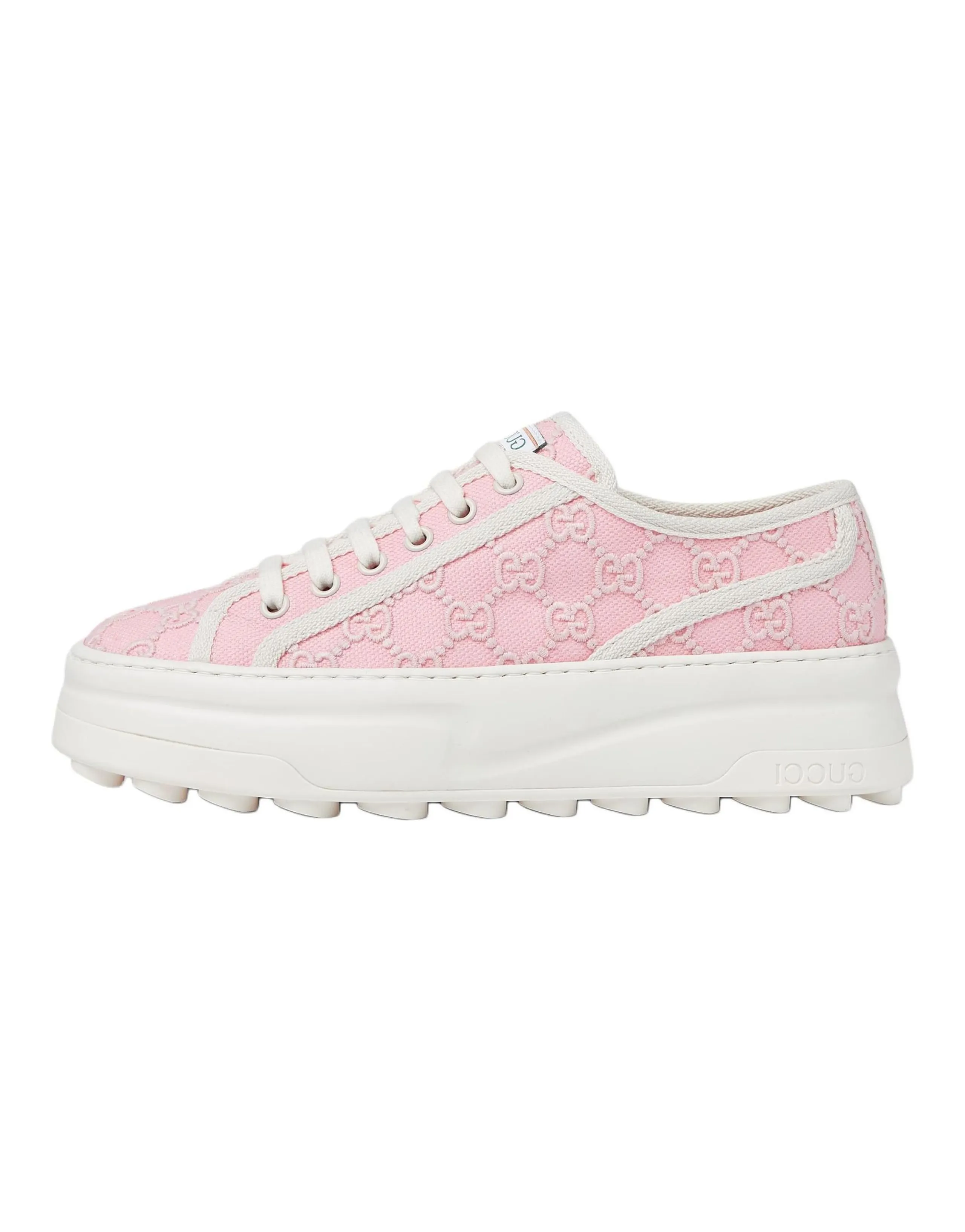 GUCCI Tennis 1977 24 Spring And Summer Collection Low-Top Skateboard Shoes 5.2cm Women's Pink