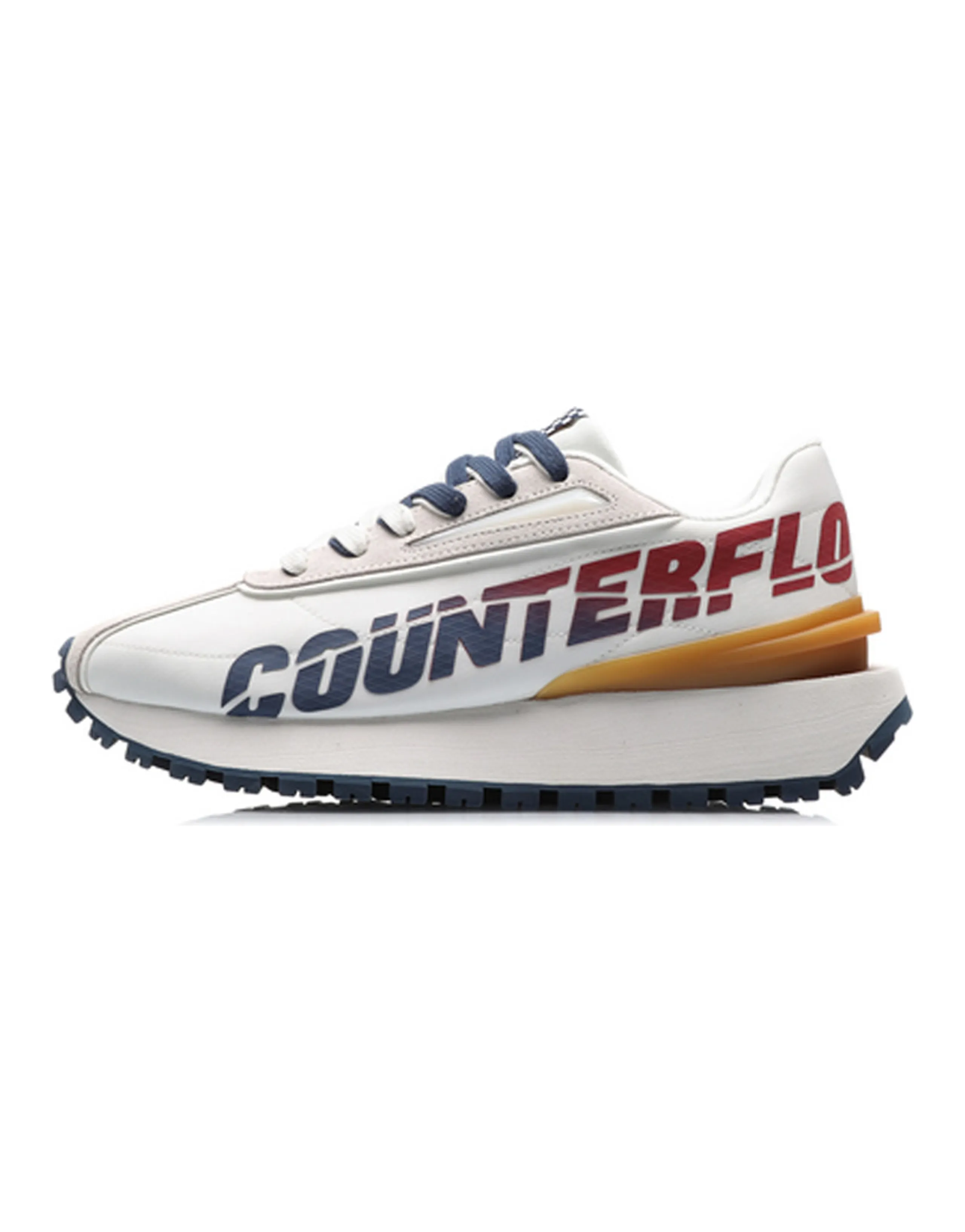 LiNing CF Cushioned Slip-Resistant Abrasion-Resistant Low-Top Sports Casual Shoes Men's Ecru