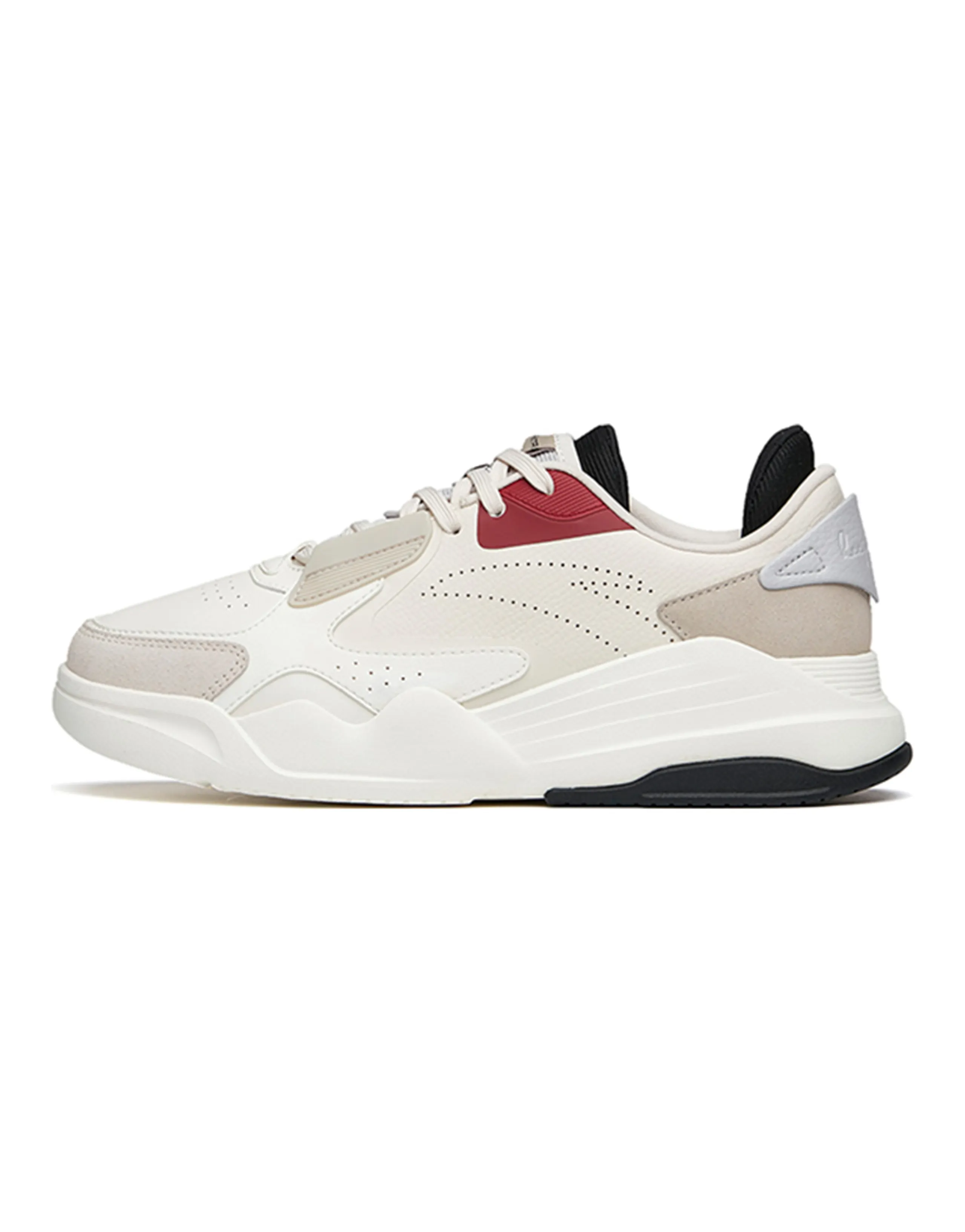 ANTA Skateboard Shoes Men Low-Top Ivory White/Muddy Sand Gray
