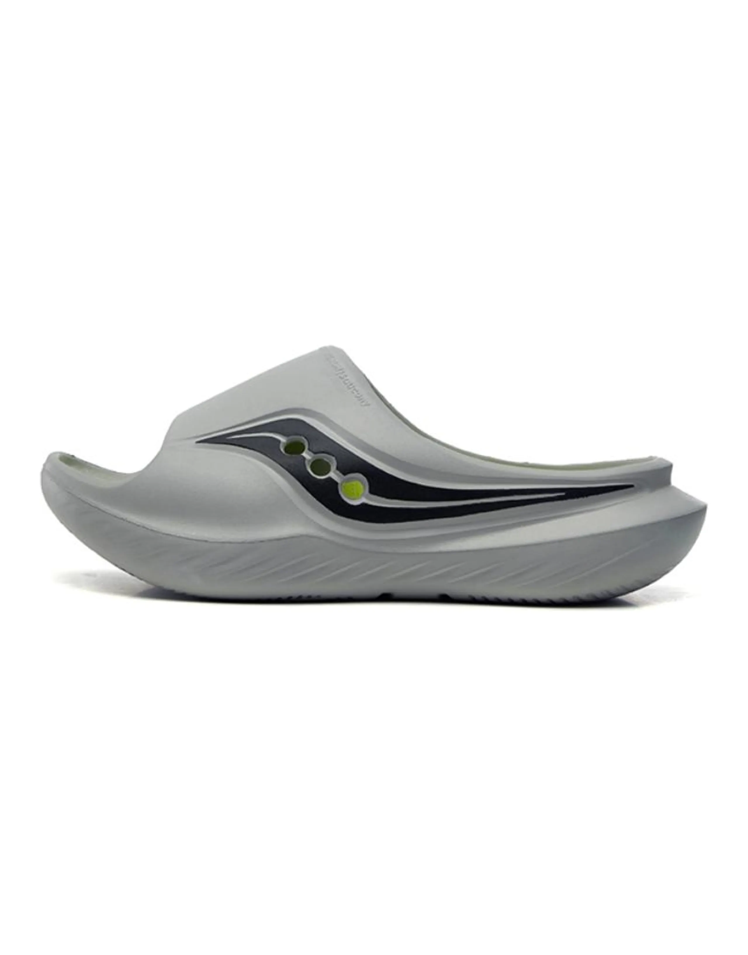 Saucony Cradle Slip-Resistant Abrasion-Resistant Slide Slippers Unisex Gray Black