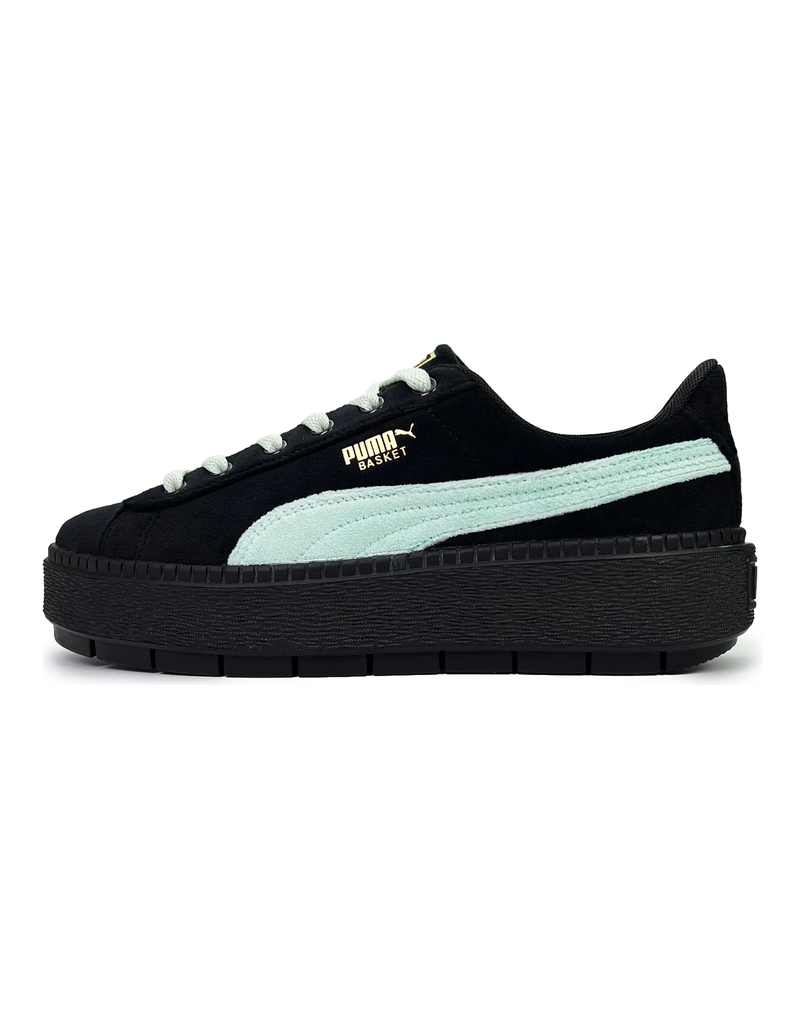 PUMA Platform Trace Skateboard Shoes Women's Low-Top Black/Green