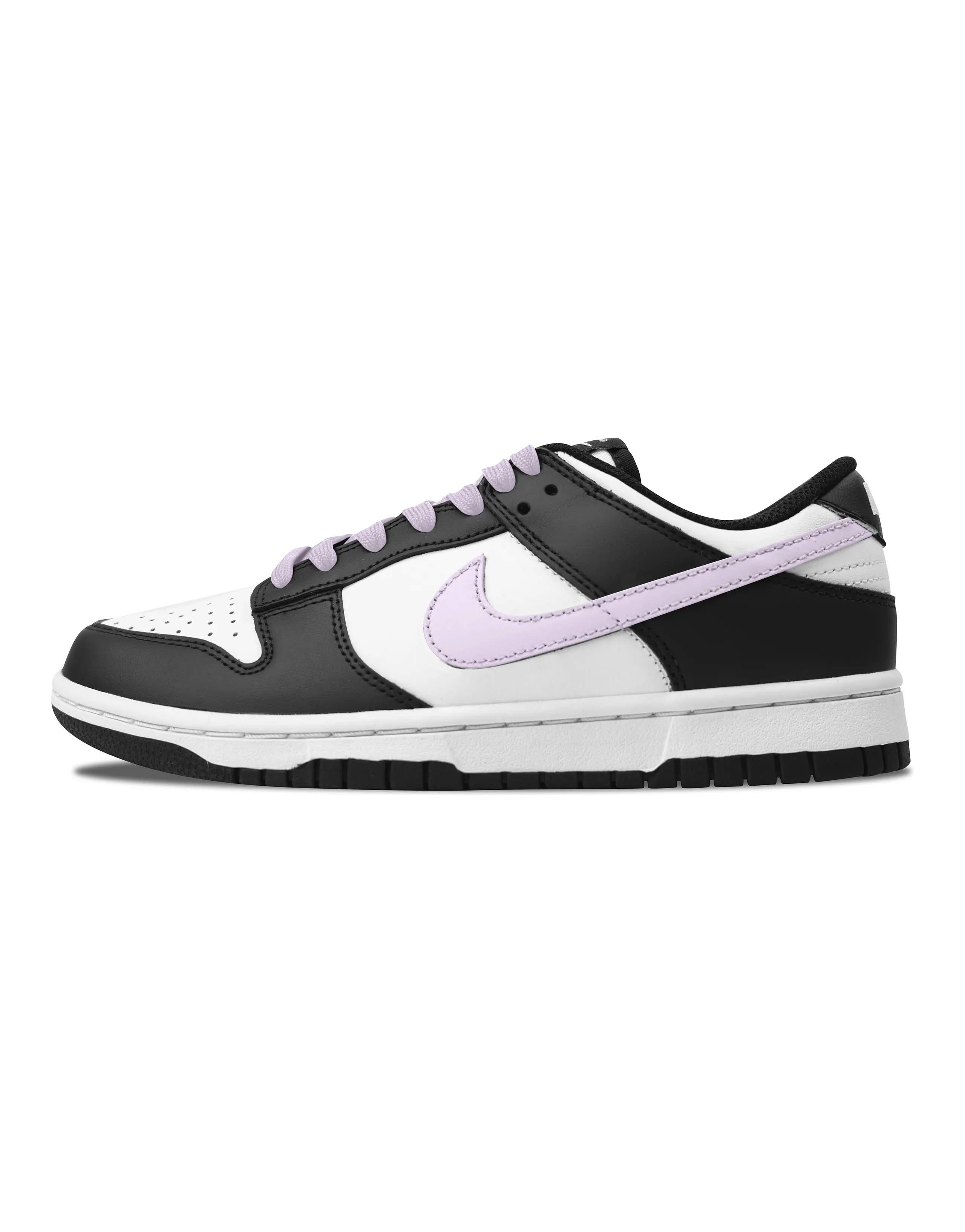 Nike Dunk Anti Slip Wear Resistant Low Top Skateboard Shoes Unisex Black White Purple