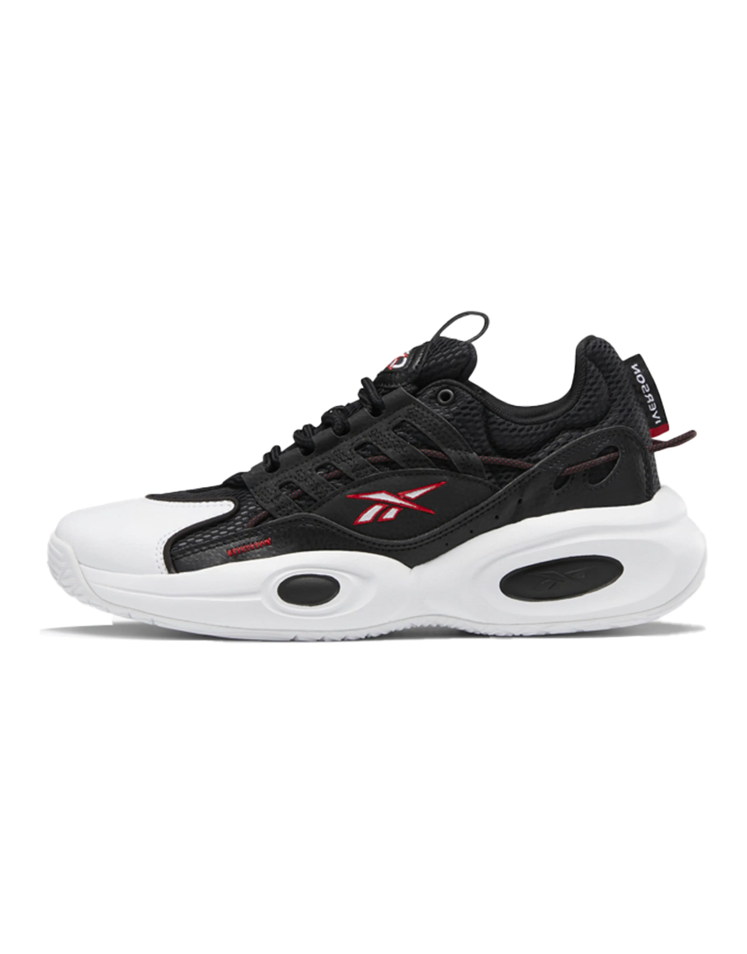 Reebok Solution Mid Black White Vector Red