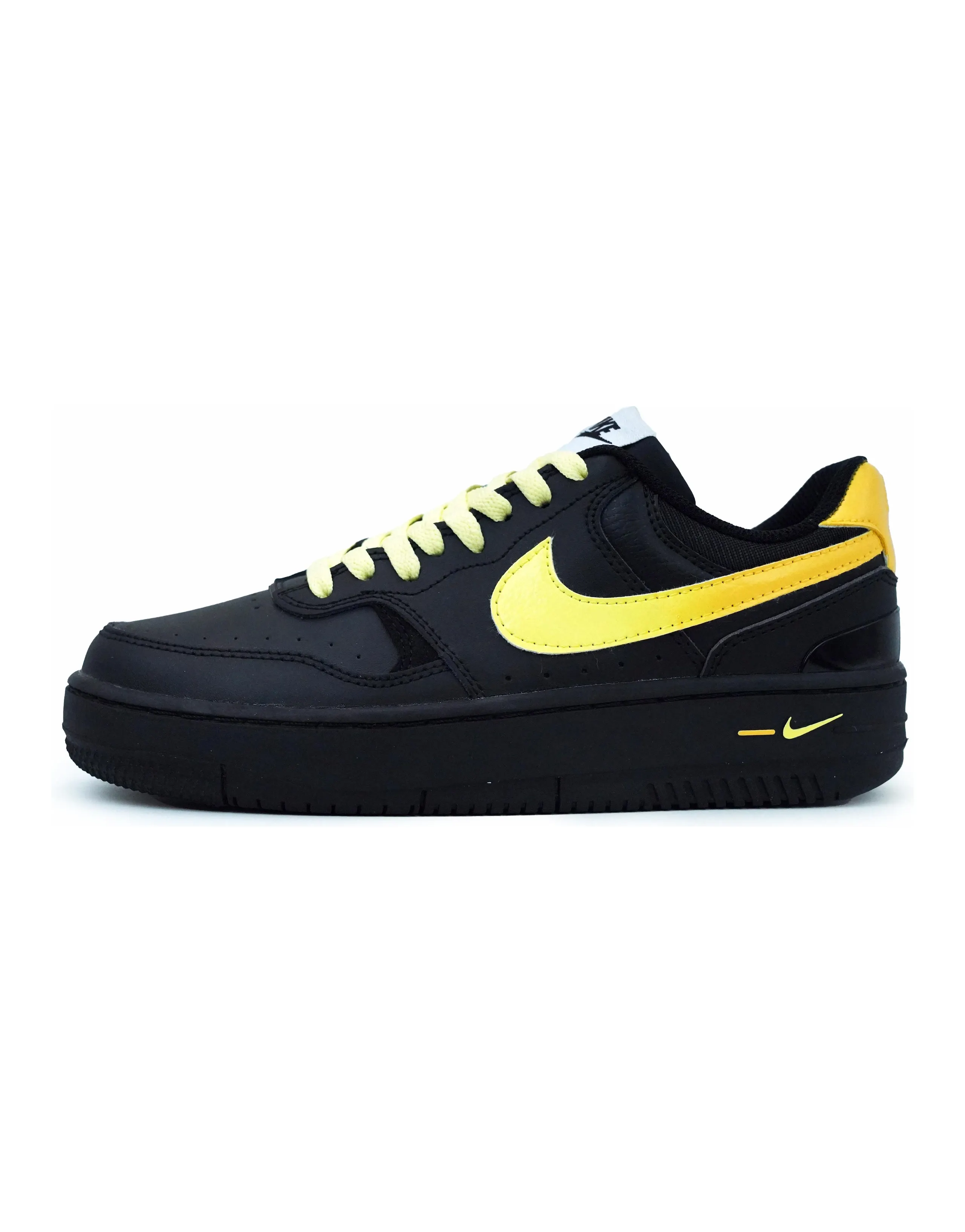 Nike Gamma Force Anti-Slip Wear-Resistant Low-Top Skateboard Shoes Women's Black Yellow