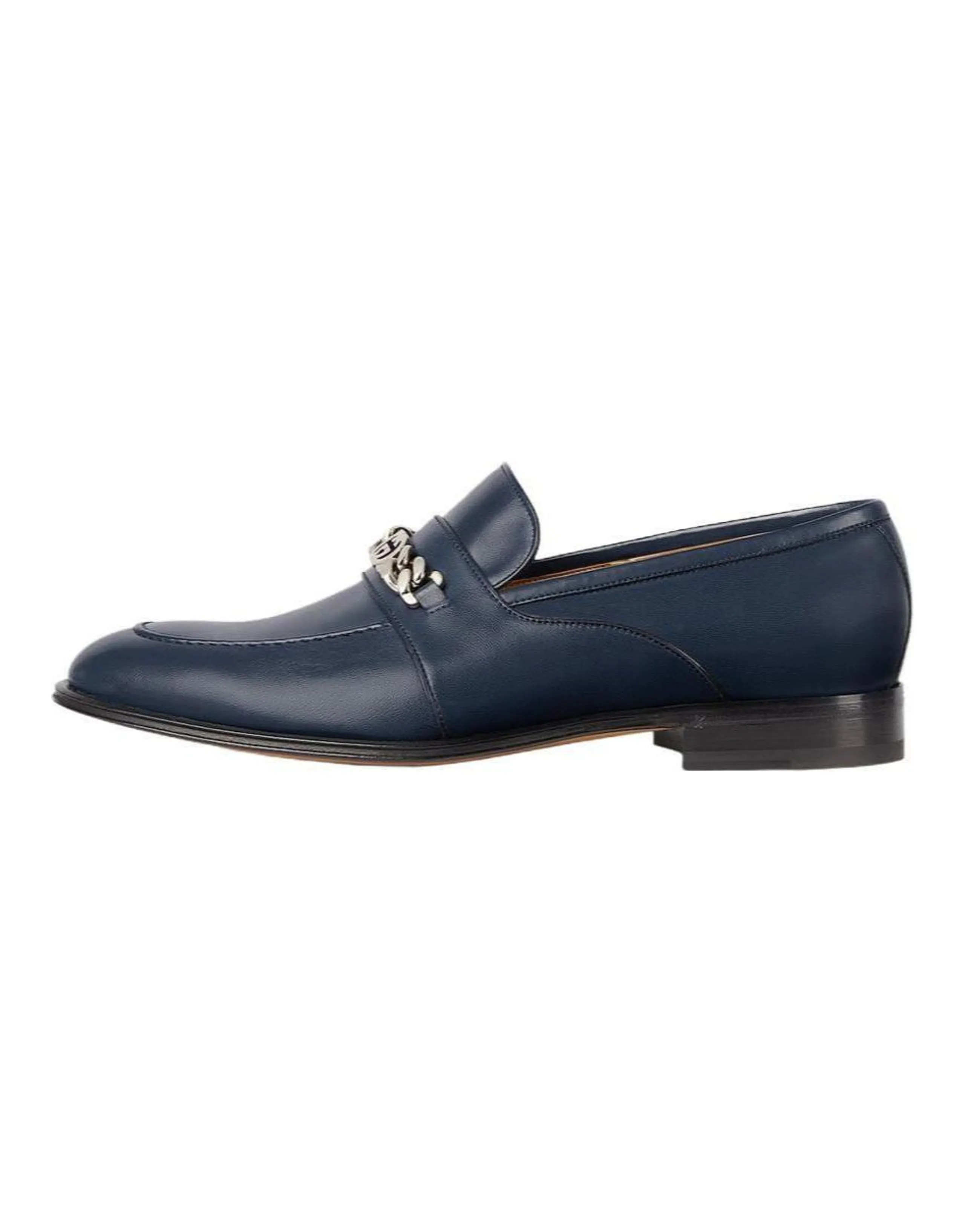 GUCCI Interlocking Casual Leather Shoes Men's Dark Blue