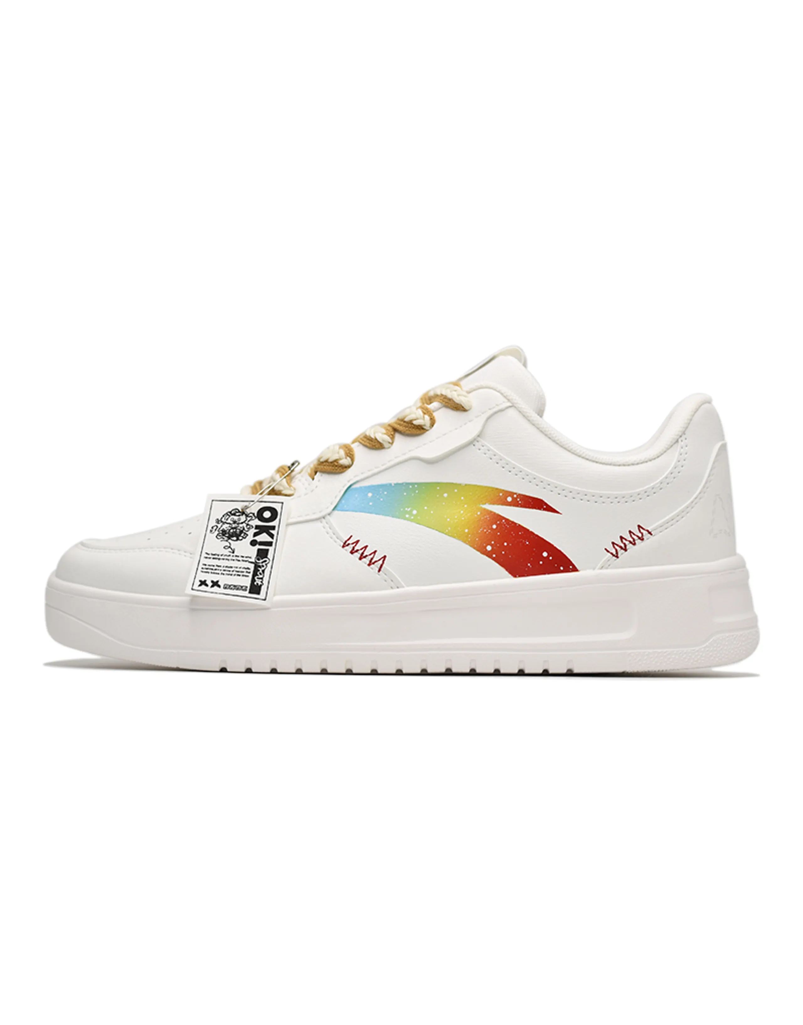 Anta Life Collection Slip-Resistant Cushioning Low-Top Skateboard Shoes Men's White