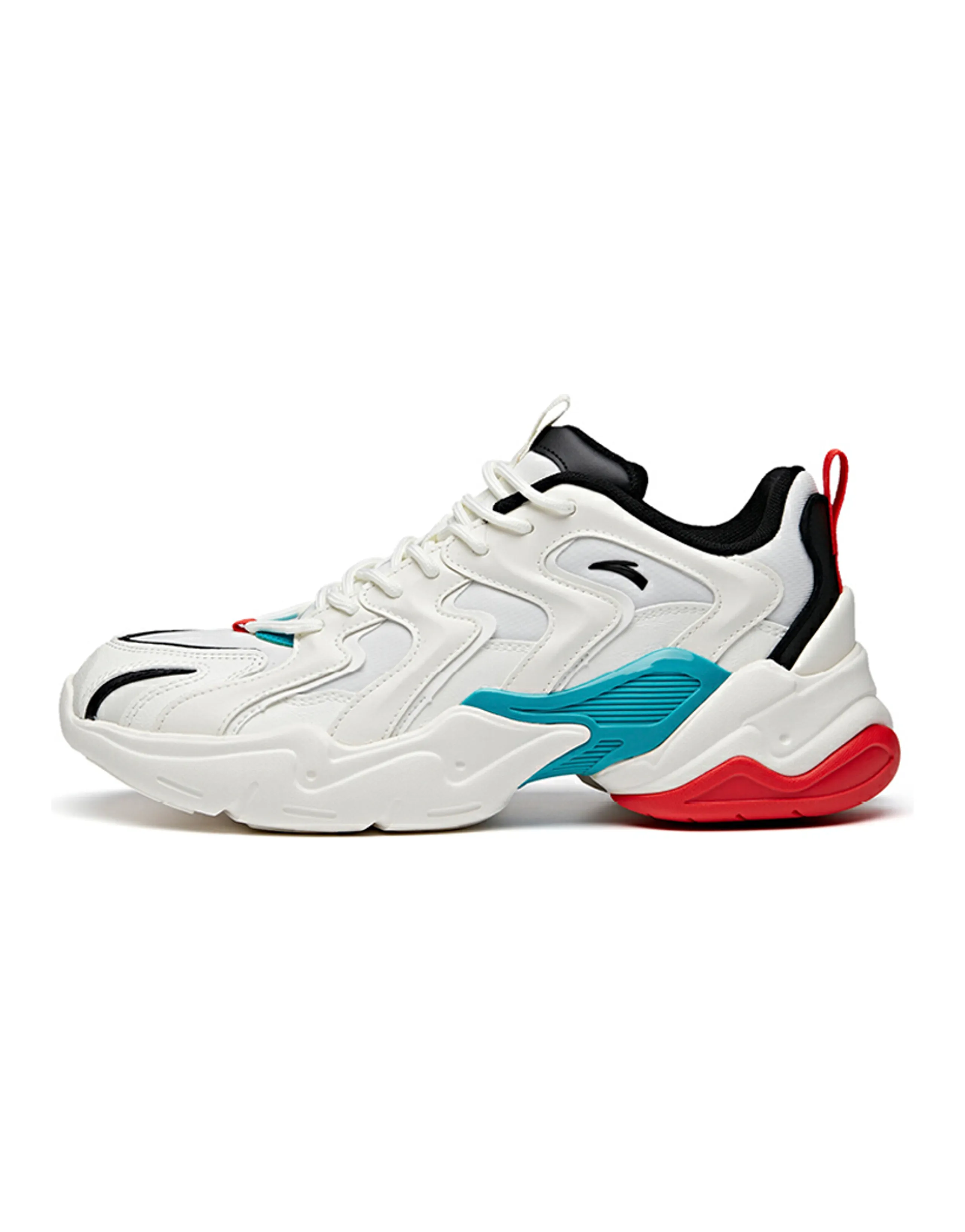 Anta Full Credit Anti-Slip Wear-Resistant Low-Top Chunky Sneakers White Blue