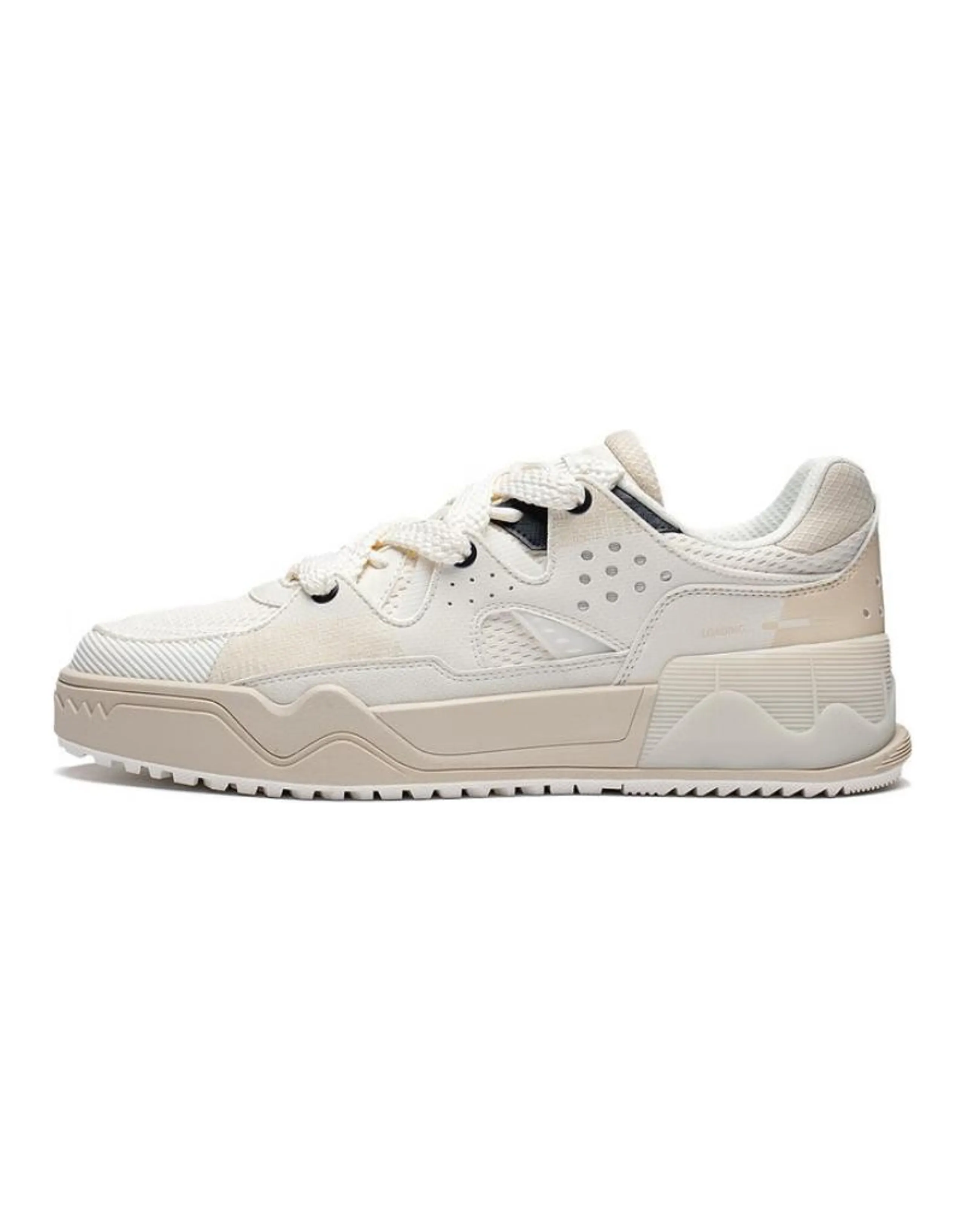 LINING CF Skateboard Shoes Men Low-Top Ecru