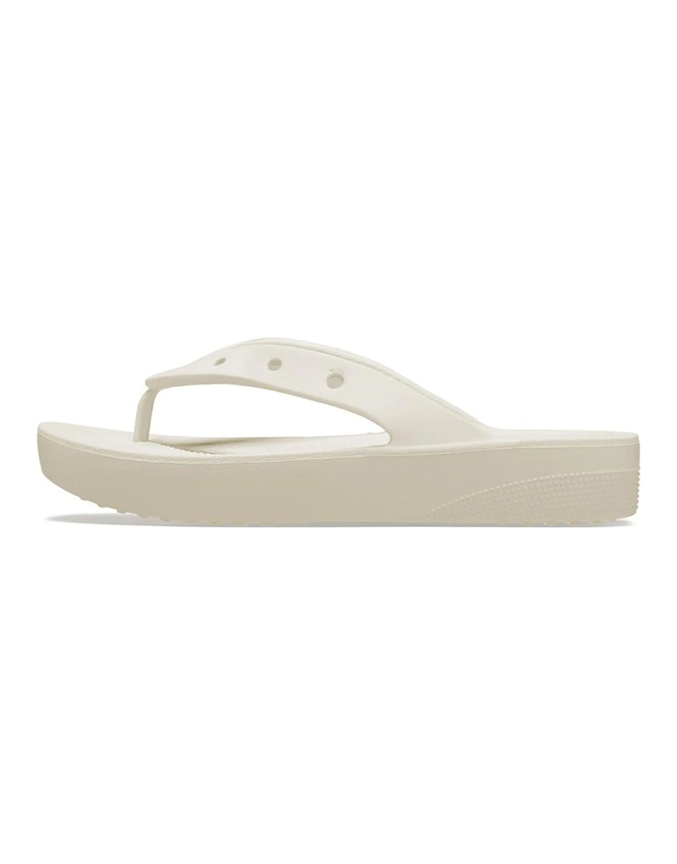 Crocs Classic Platform Flip Beige Women's
