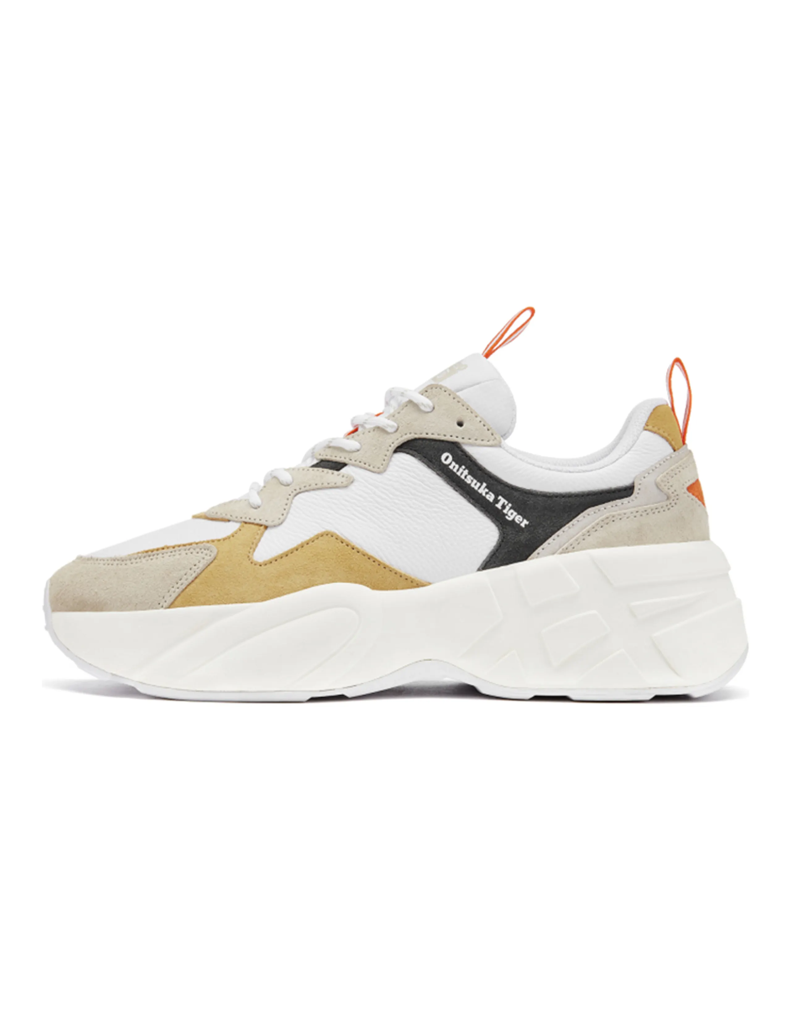 Onitsuka Tiger Pleaker Shoes 'White Beige Yellow'