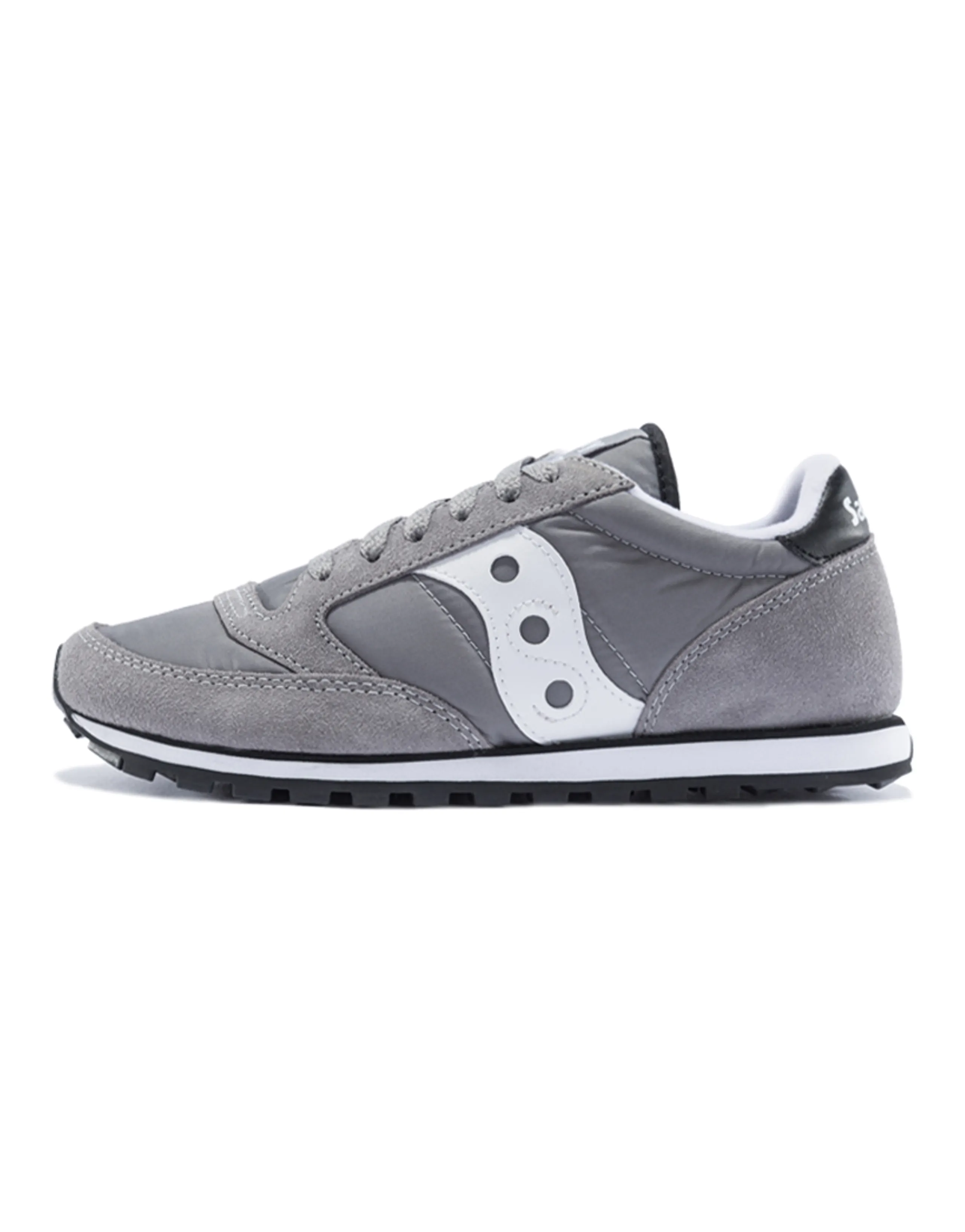 Saucony Jazz Series Cushioning Wear Resistant Breathable Supportive Low Top Running Shoes Women's Gray White