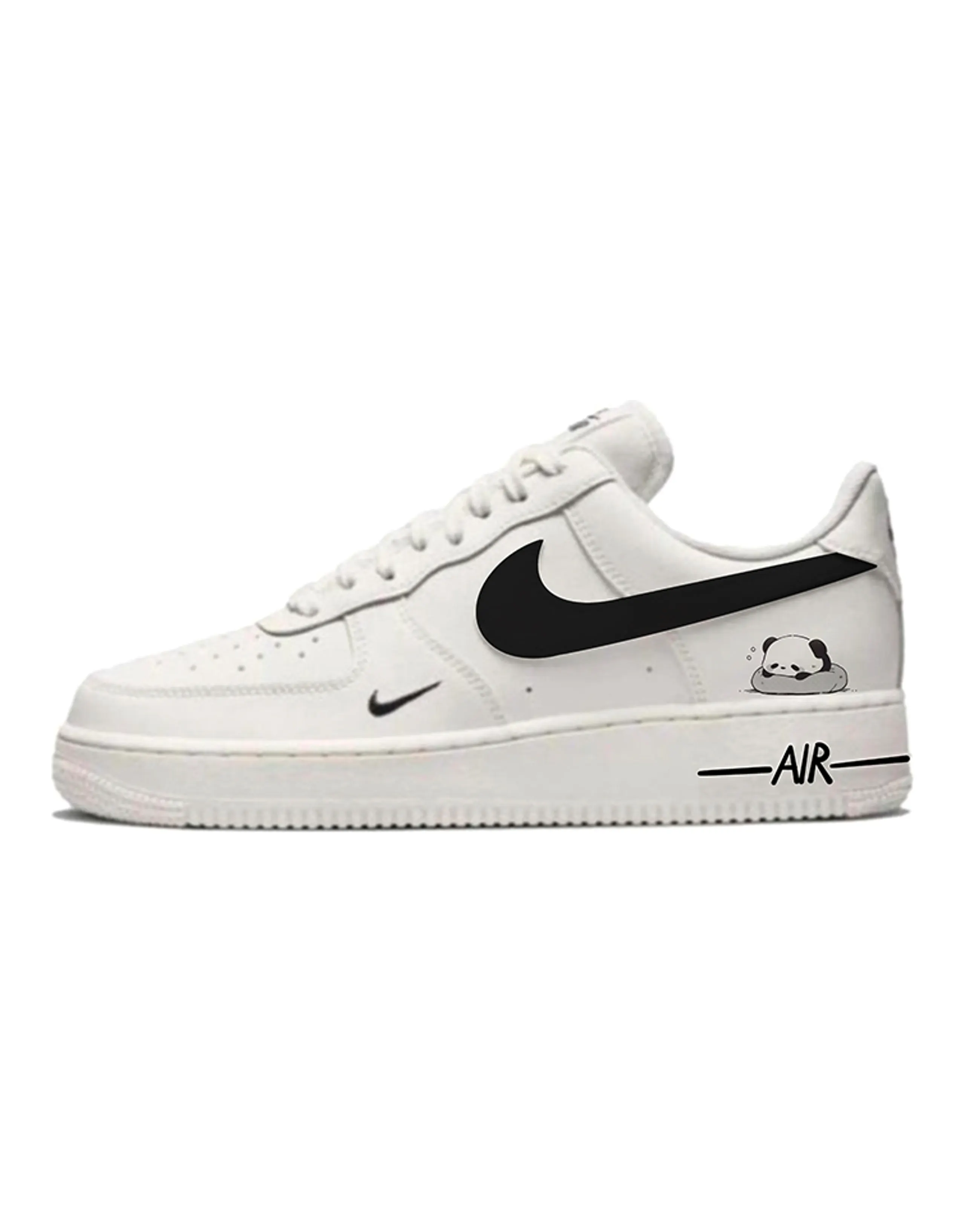 Nike Air Force 1 Anti-Slip Wear-Resistant Low-Top Skateboard Shoes Women's Black White